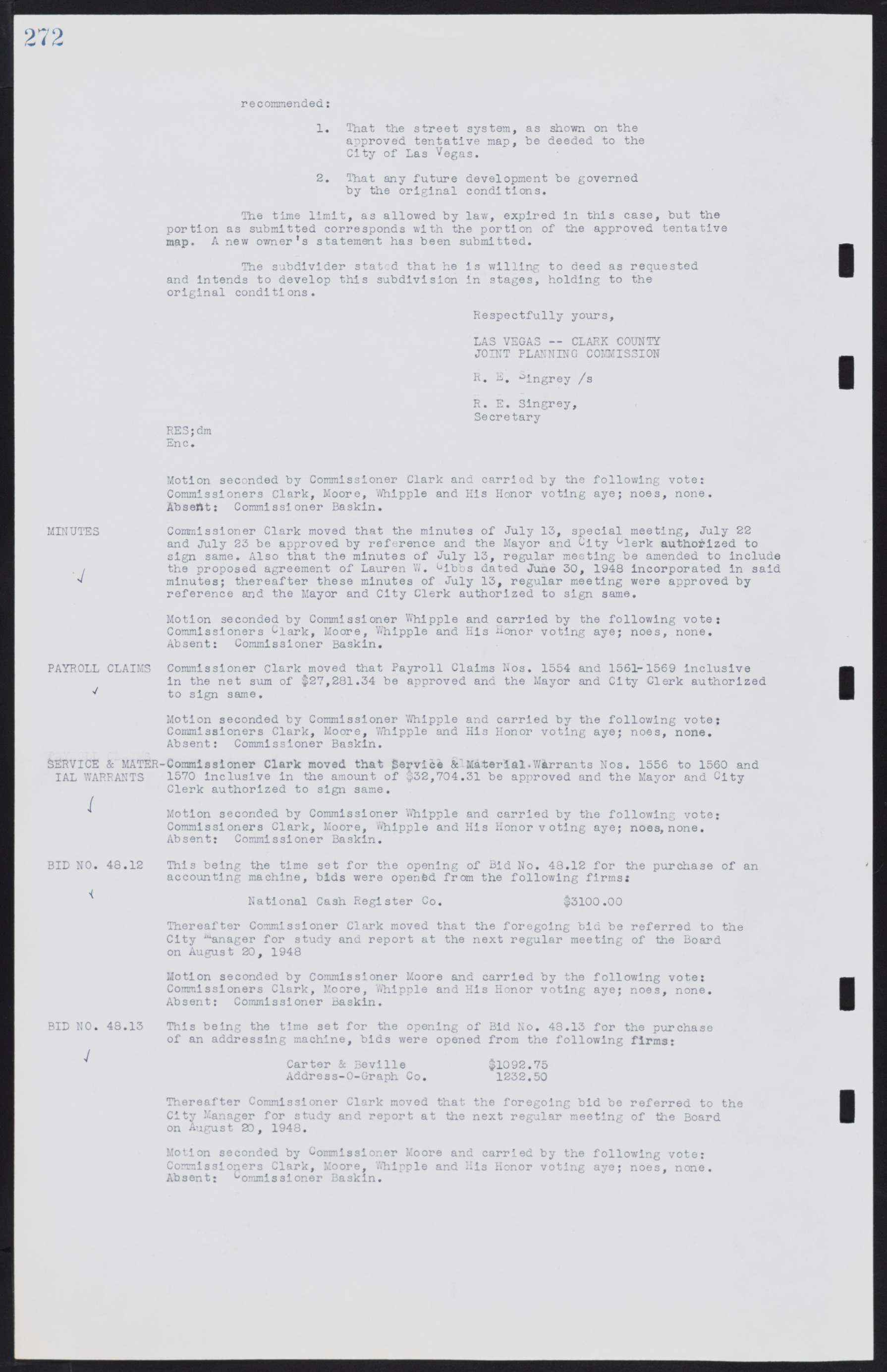 Las Vegas City Commission Minutes, January 7, 1947 to October 26, 1949, lvc000006-296