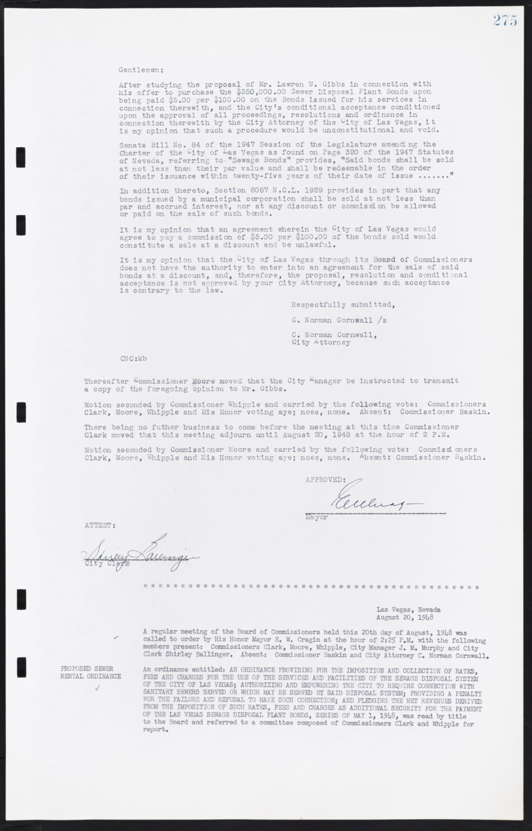 Las Vegas City Commission Minutes, January 7, 1947 to October 26, 1949, lvc000006-299