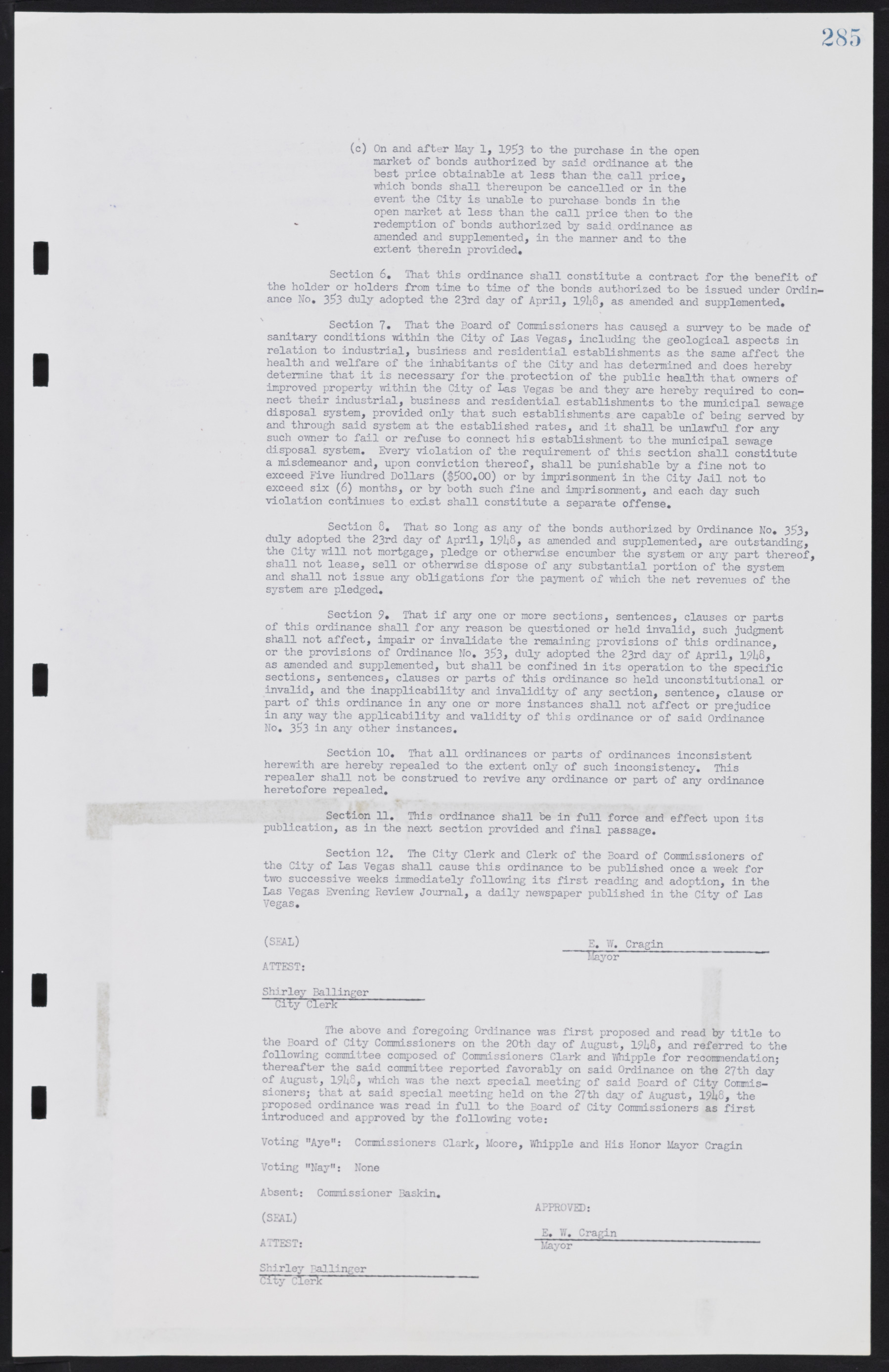 Las Vegas City Commission Minutes, January 7, 1947 to October 26, 1949, lvc000006-309