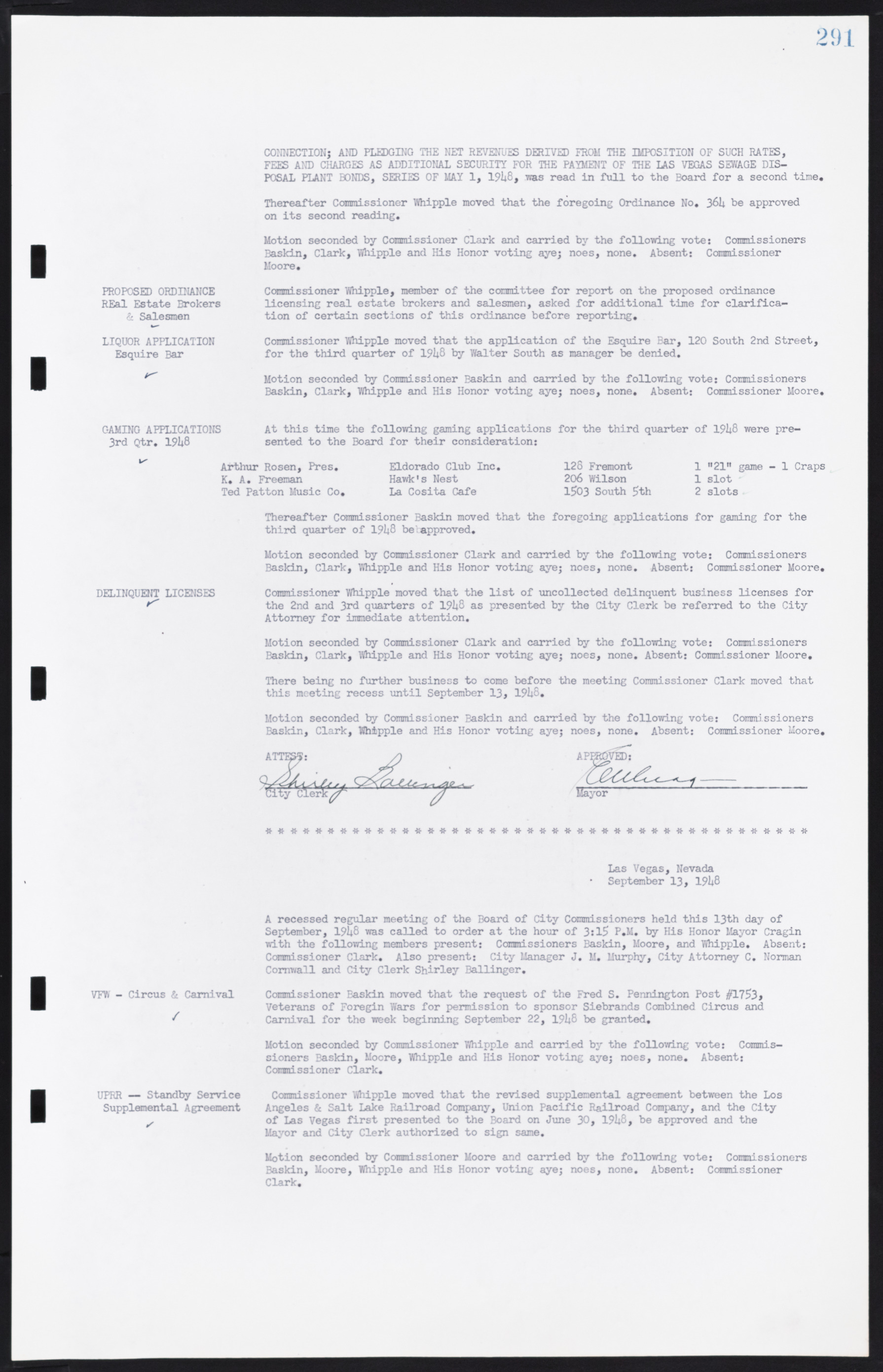 Las Vegas City Commission Minutes, January 7, 1947 to October 26, 1949, lvc000006-315