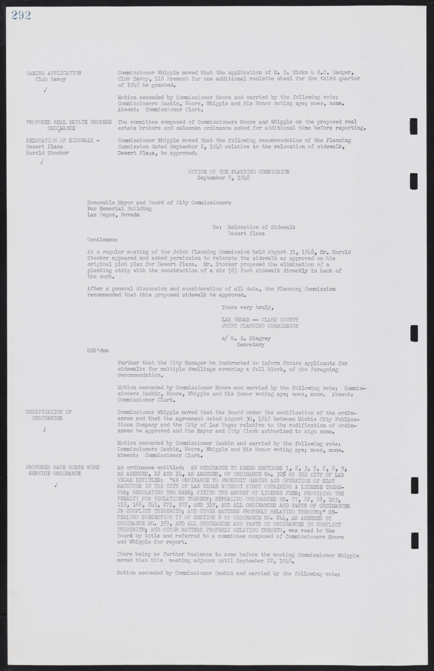 Las Vegas City Commission Minutes, January 7, 1947 to October 26, 1949, lvc000006-316