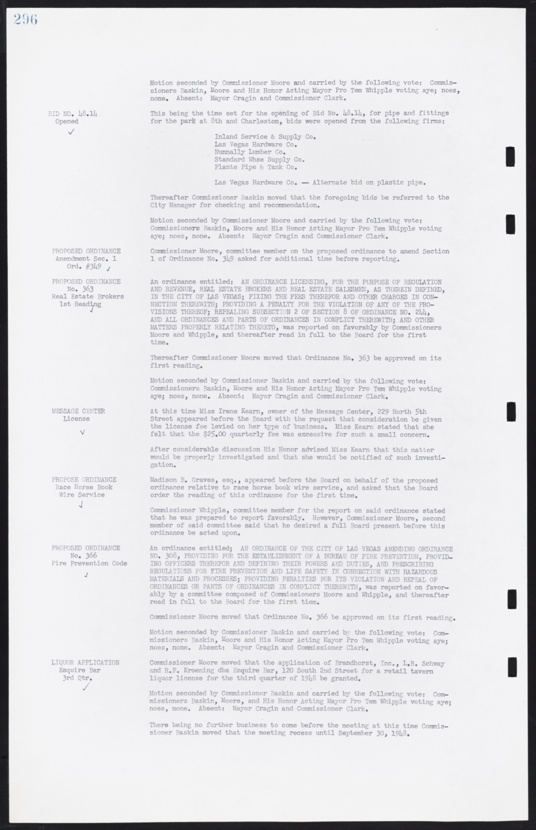 Las Vegas City Commission Minutes, January 7, 1947 to October 26, 1949, lvc000006-320