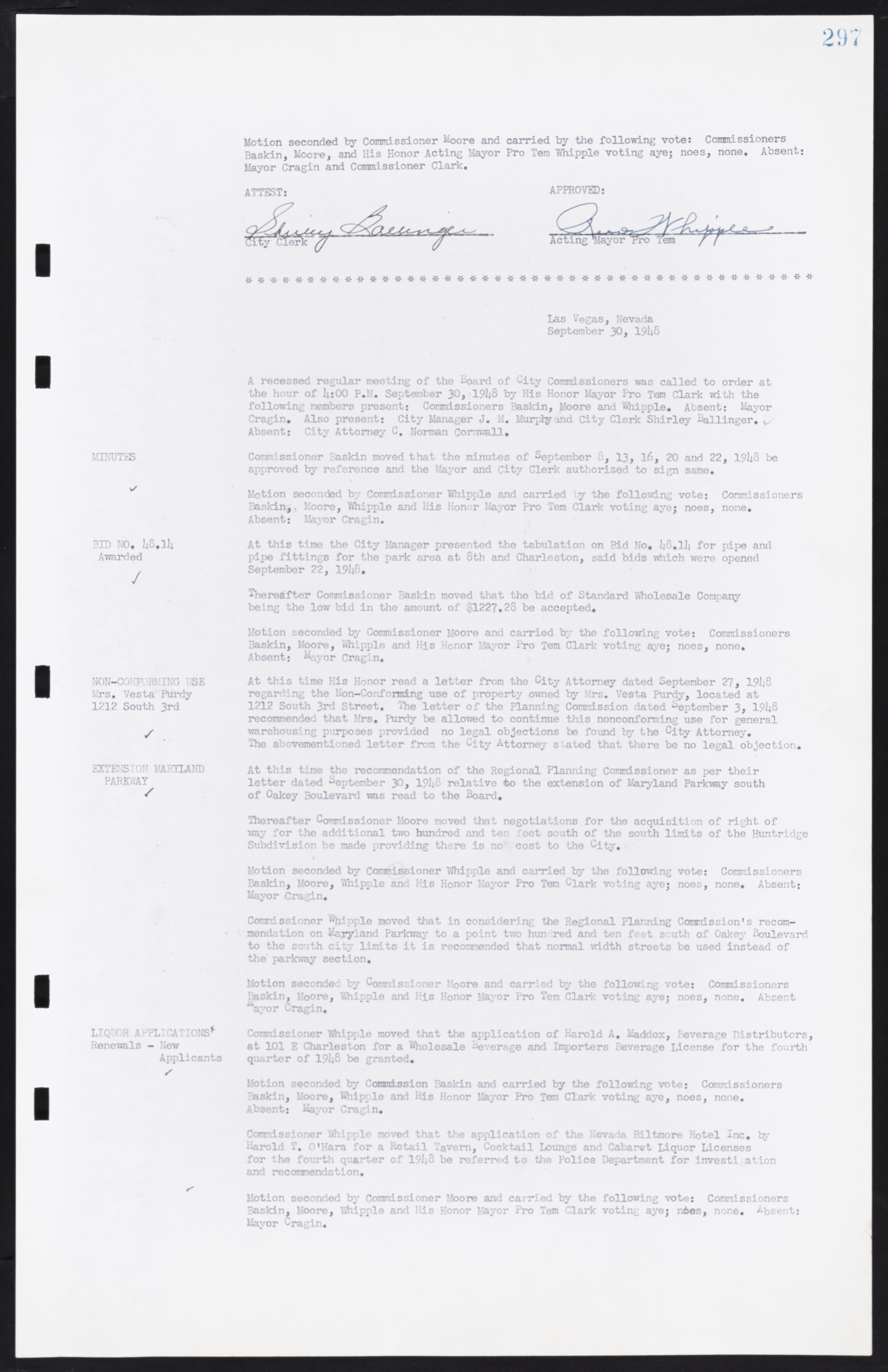 Las Vegas City Commission Minutes, January 7, 1947 to October 26, 1949, lvc000006-321