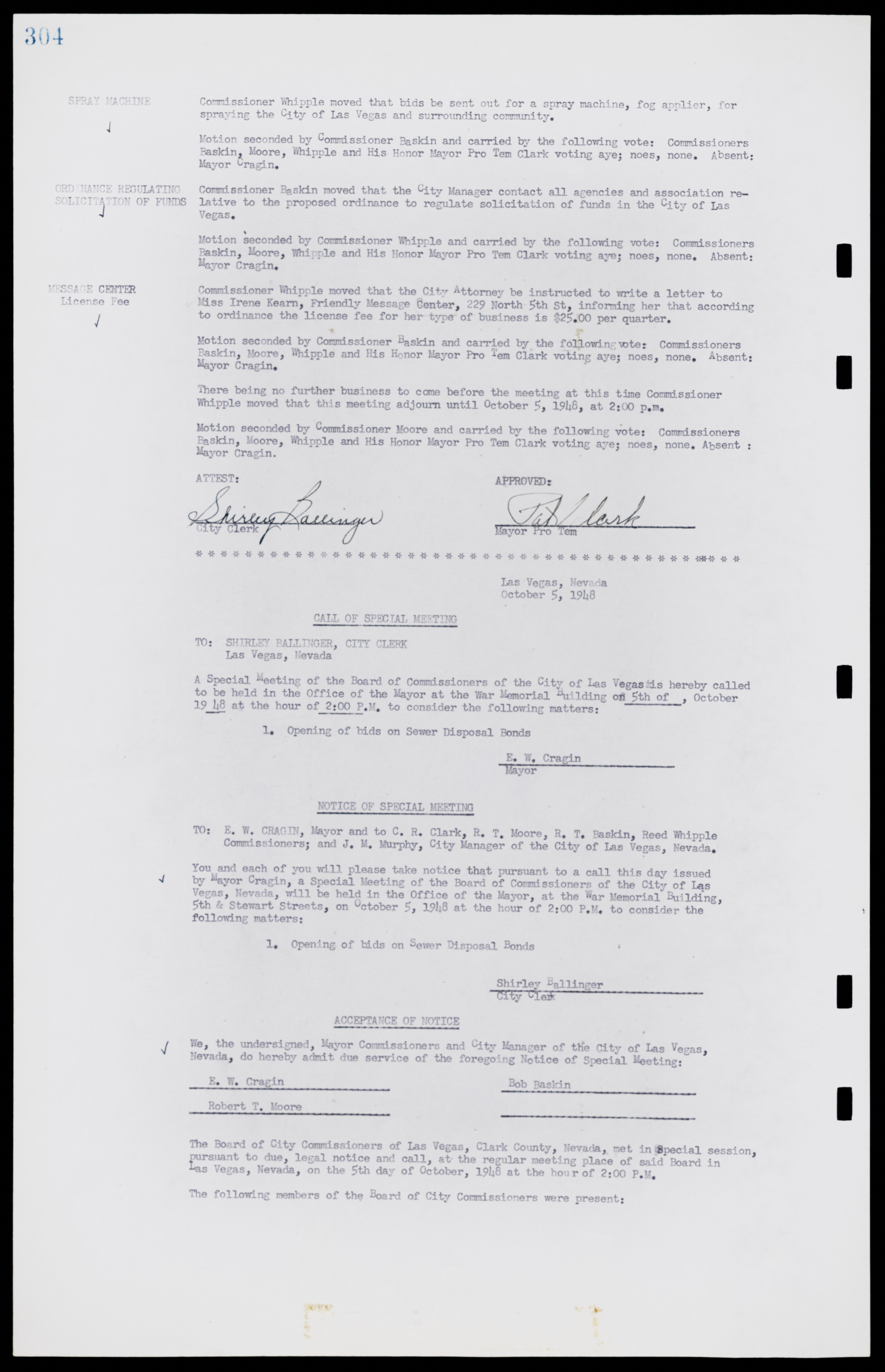 Las Vegas City Commission Minutes, January 7, 1947 to October 26, 1949, lvc000006-328