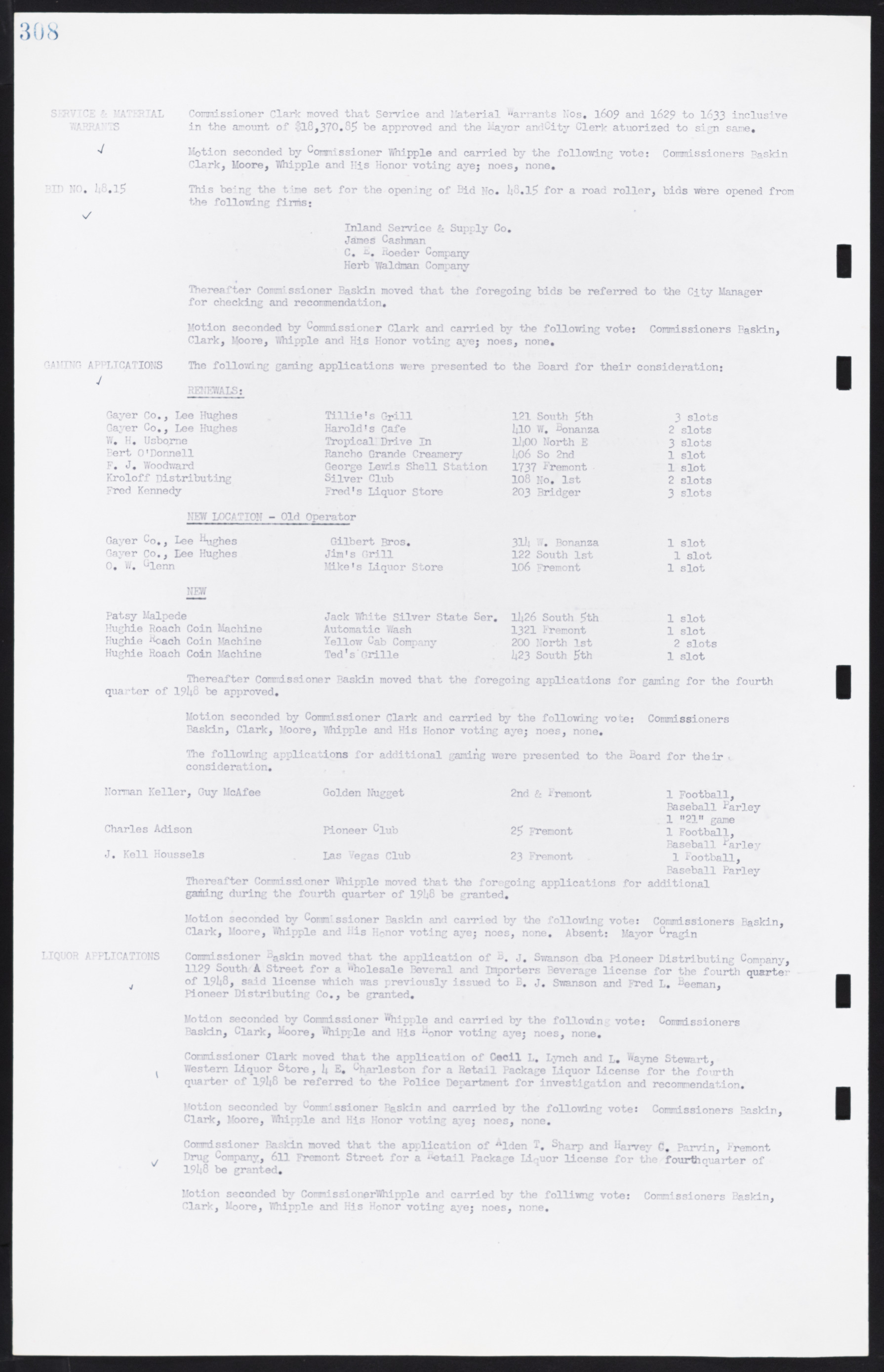 Las Vegas City Commission Minutes, January 7, 1947 to October 26, 1949, lvc000006-332