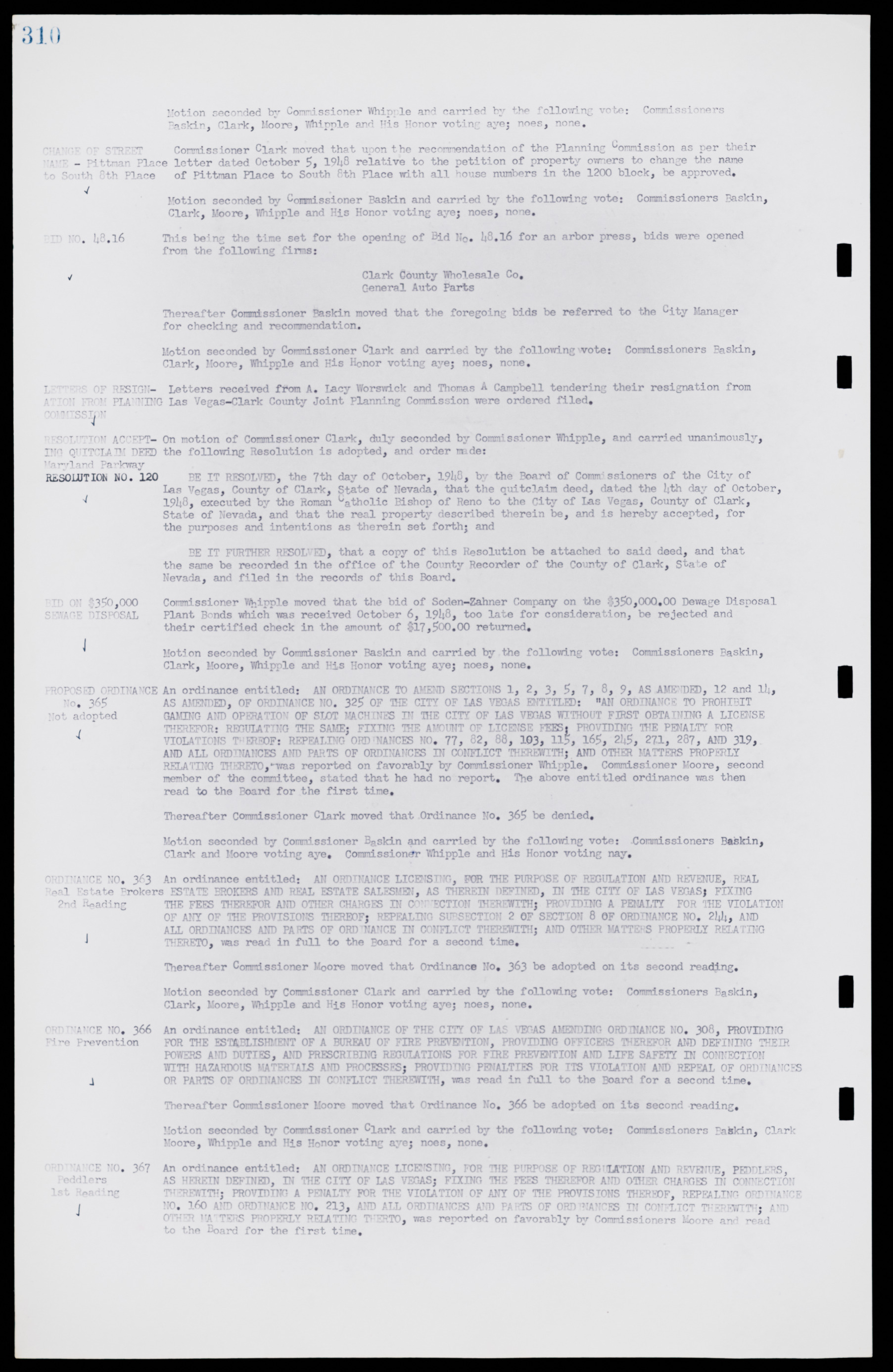 Las Vegas City Commission Minutes, January 7, 1947 to October 26, 1949, lvc000006-334