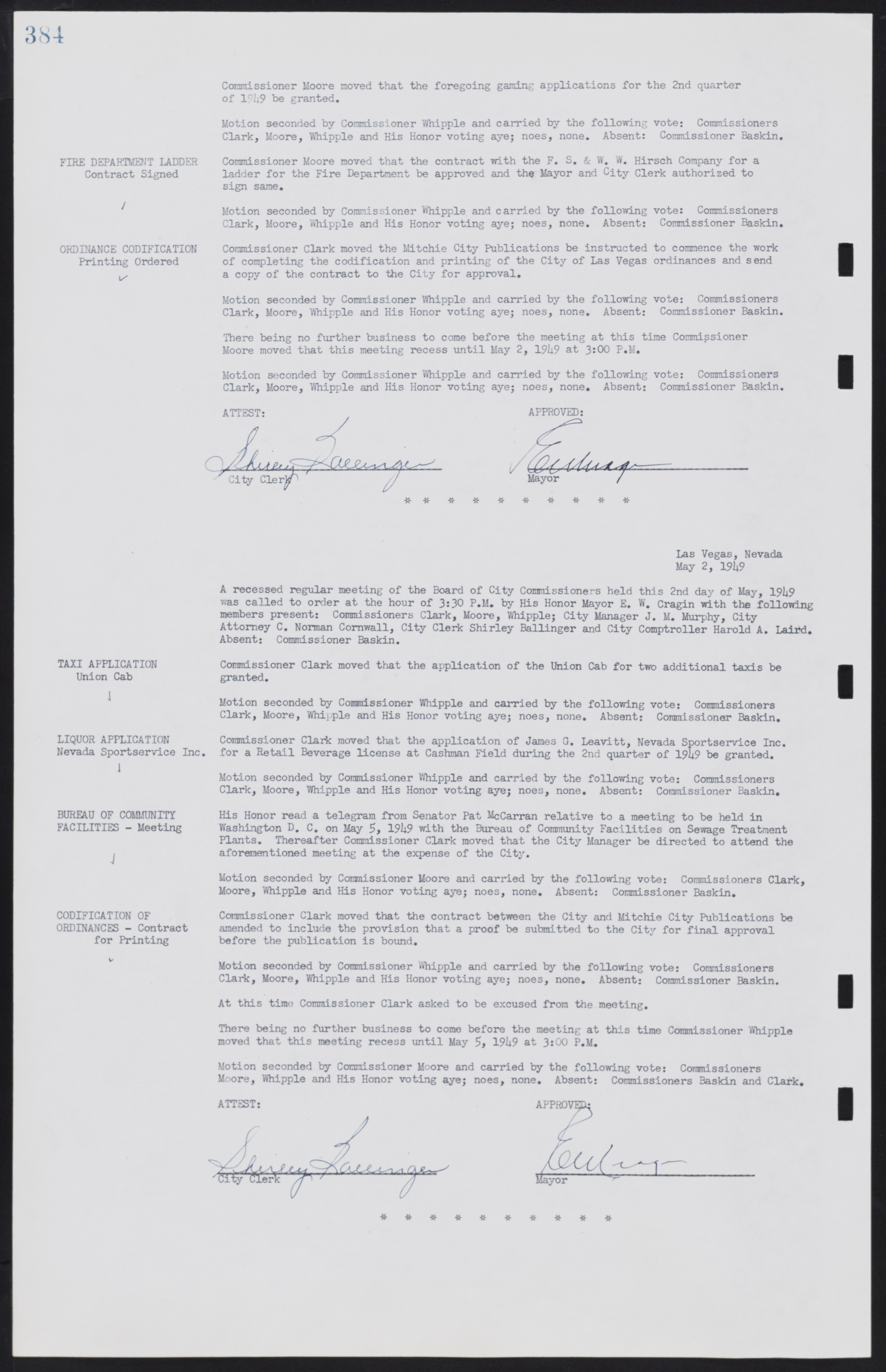 Las Vegas City Commission Minutes, January 7, 1947 to October 26, 1949, lvc000006-414