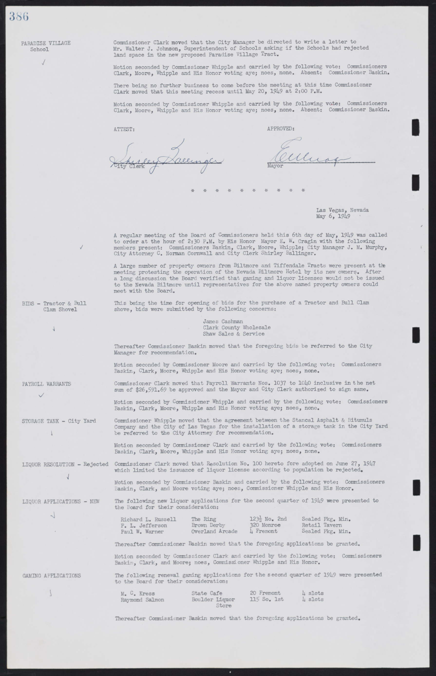 Las Vegas City Commission Minutes, January 7, 1947 to October 26, 1949, lvc000006-416