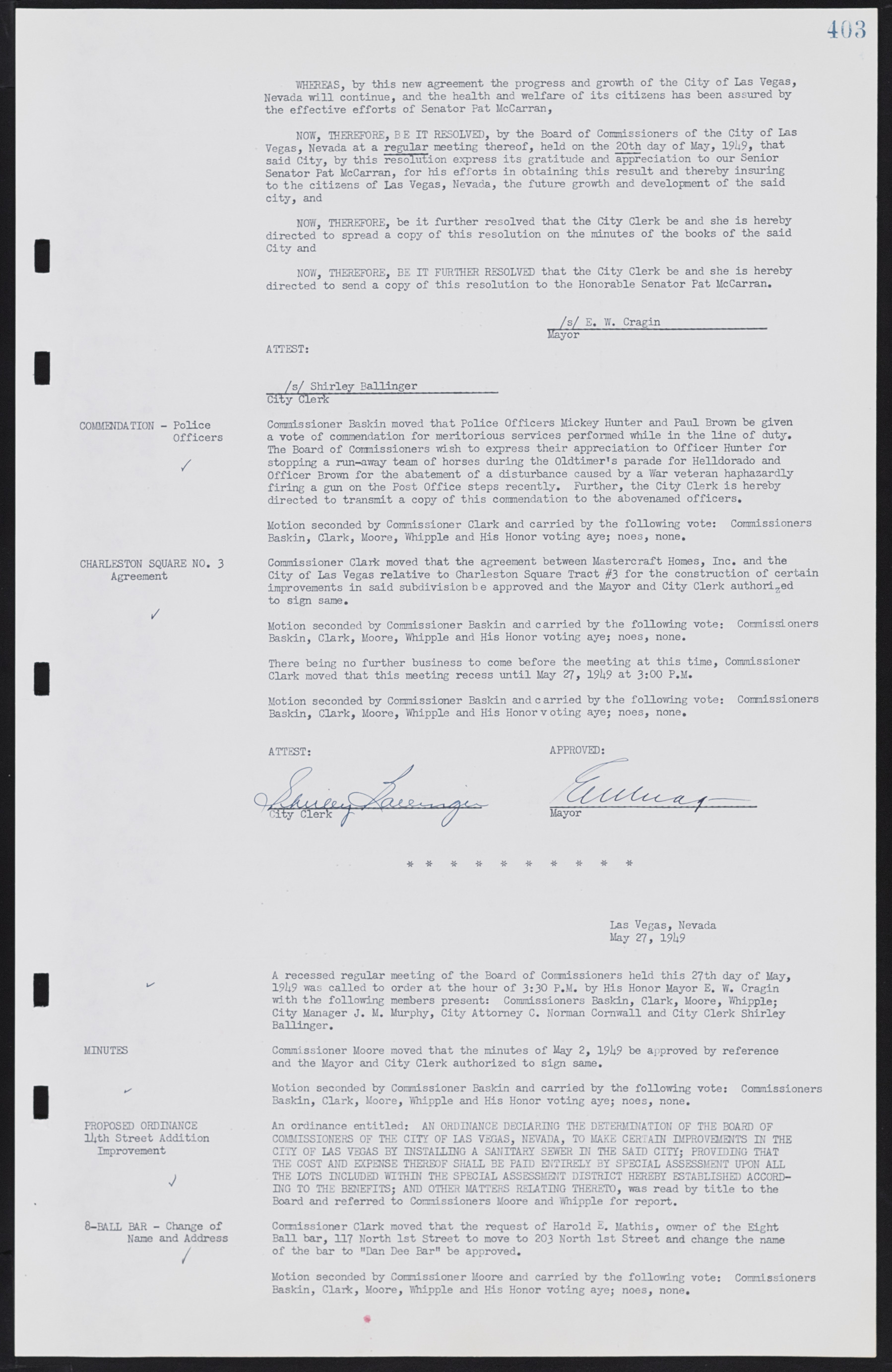 Las Vegas City Commission Minutes, January 7, 1947 to October 26, 1949, lvc000006-433