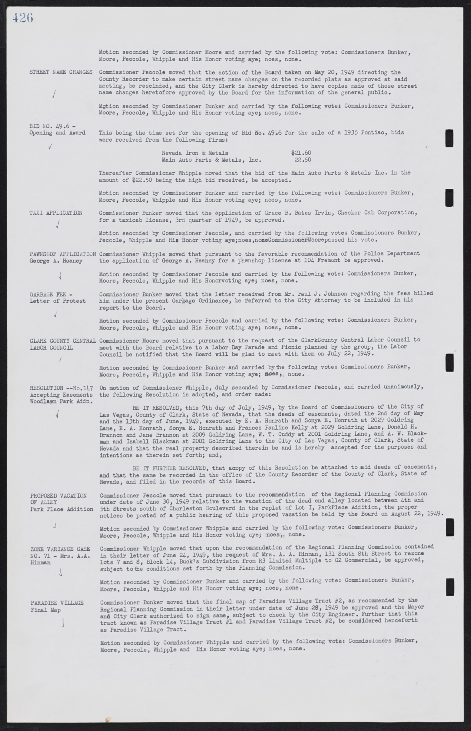 Las Vegas City Commission Minutes, January 7, 1947 to October 26, 1949, lvc000006-458