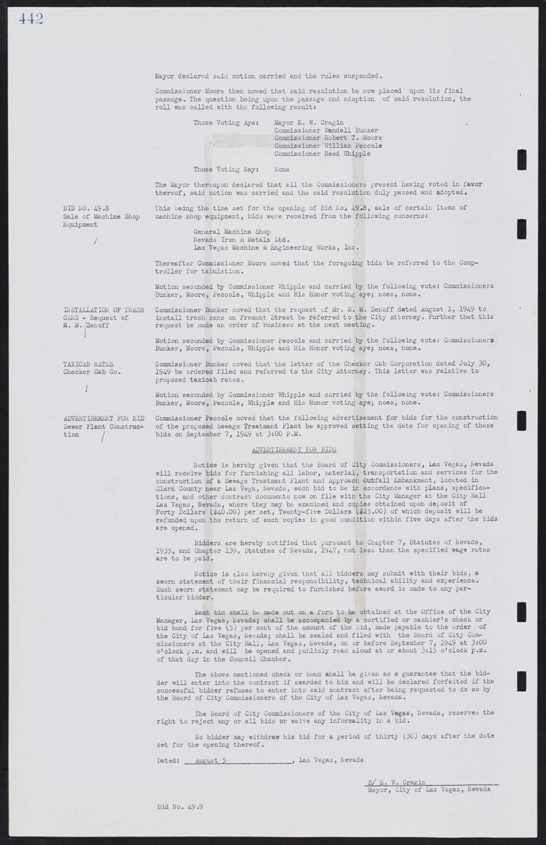 Las Vegas City Commission Minutes, January 7, 1947 to October 26, 1949, lvc000006-474