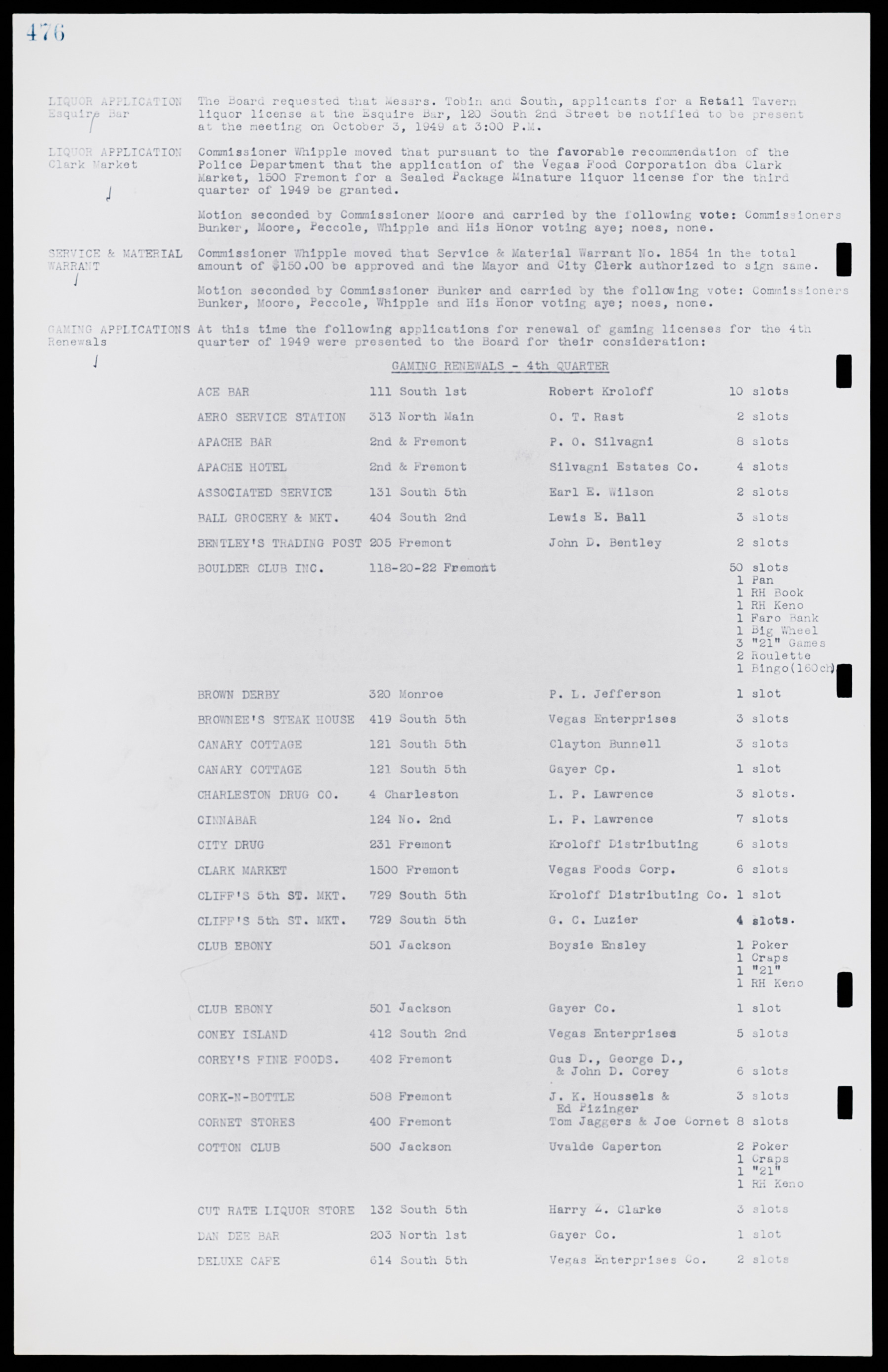 Las Vegas City Commission Minutes, January 7, 1947 to October 26, 1949, lvc000006-508