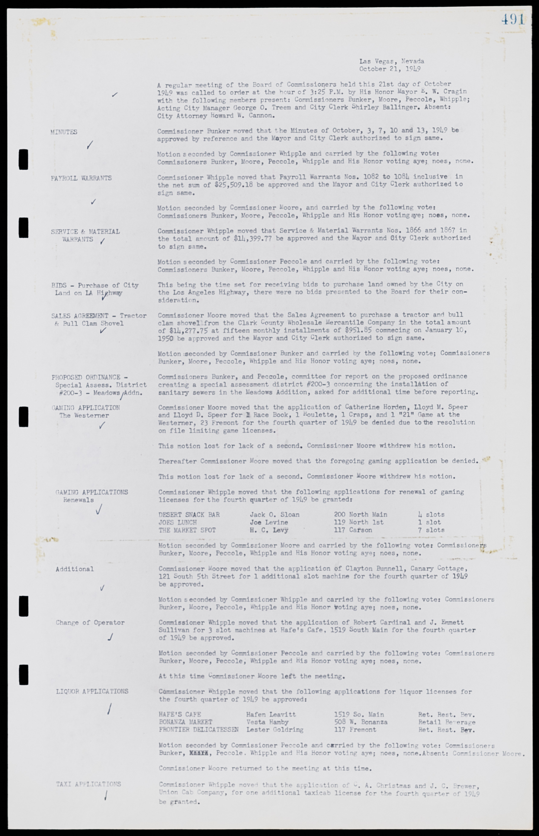 Las Vegas City Commission Minutes, January 7, 1947 to October 26, 1949, lvc000006-523