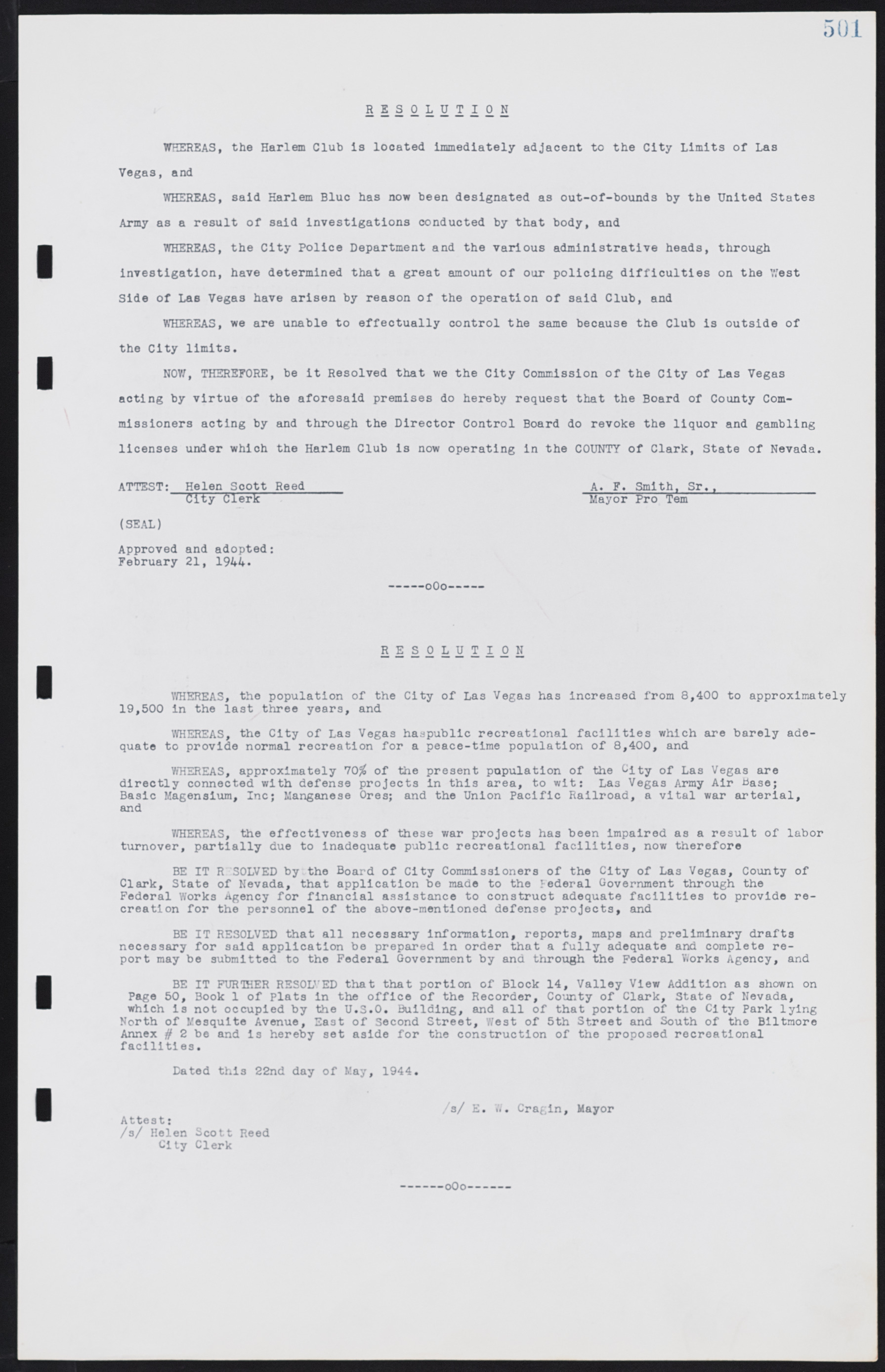 Las Vegas City Commission Minutes, January 7, 1947 to October 26, 1949, lvc000006-531