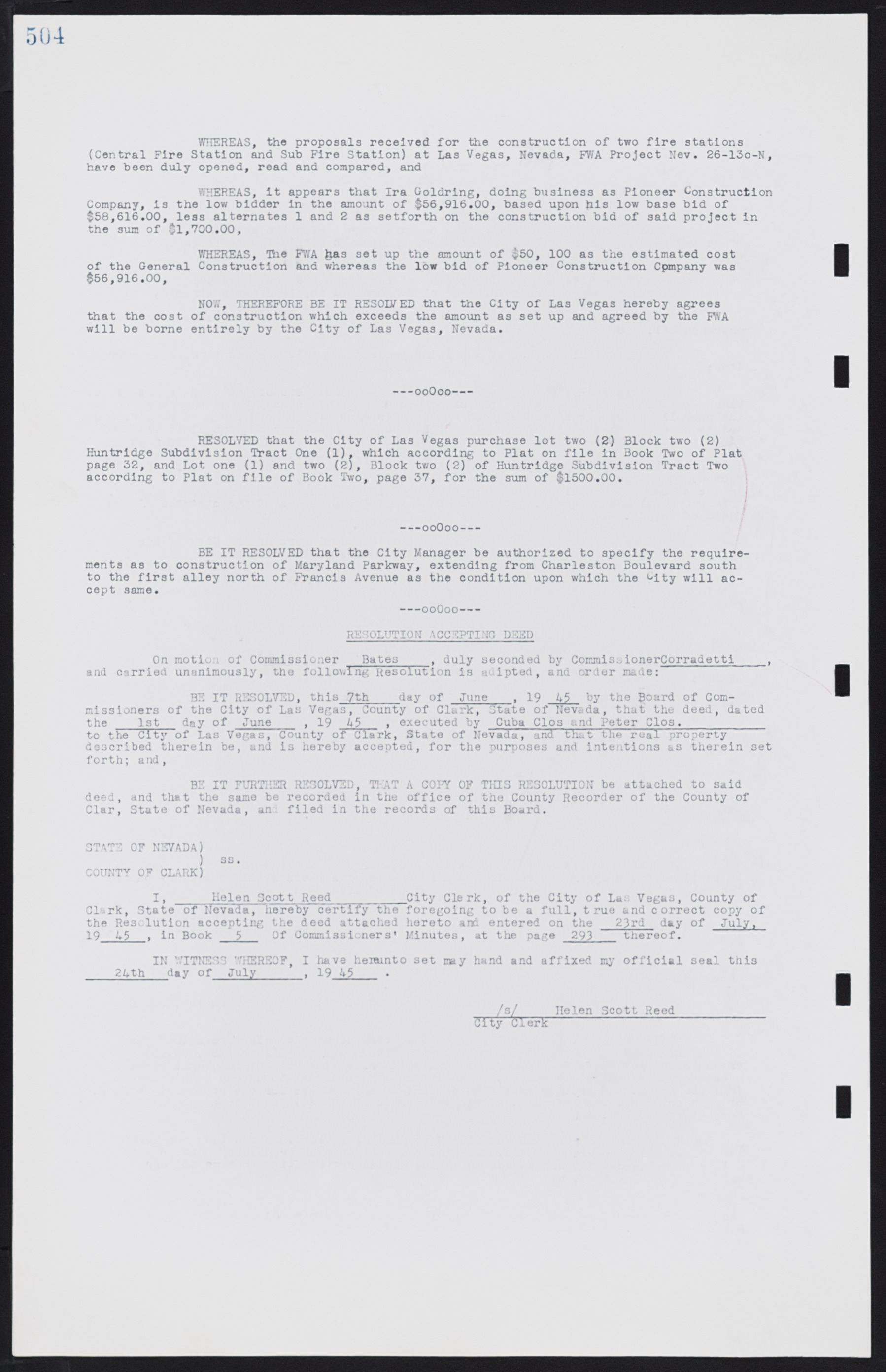 Las Vegas City Commission Minutes, January 7, 1947 to October 26, 1949, lvc000006-534