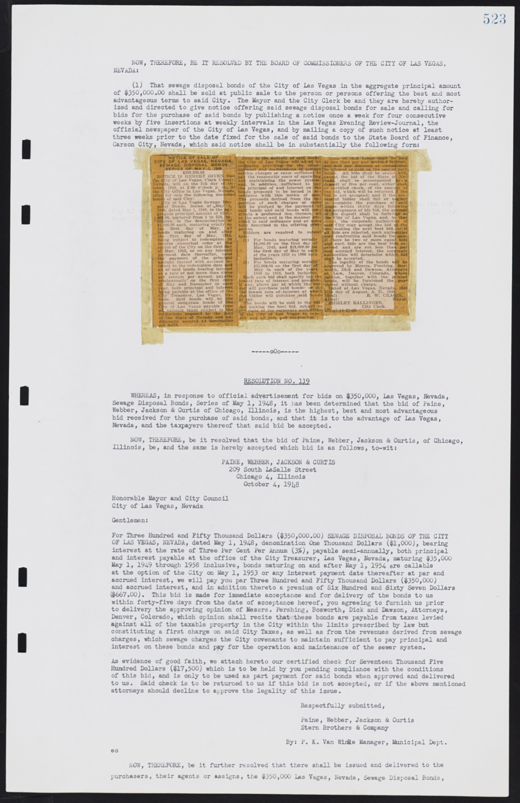 Las Vegas City Commission Minutes, January 7, 1947 to October 26, 1949, lvc000006-553