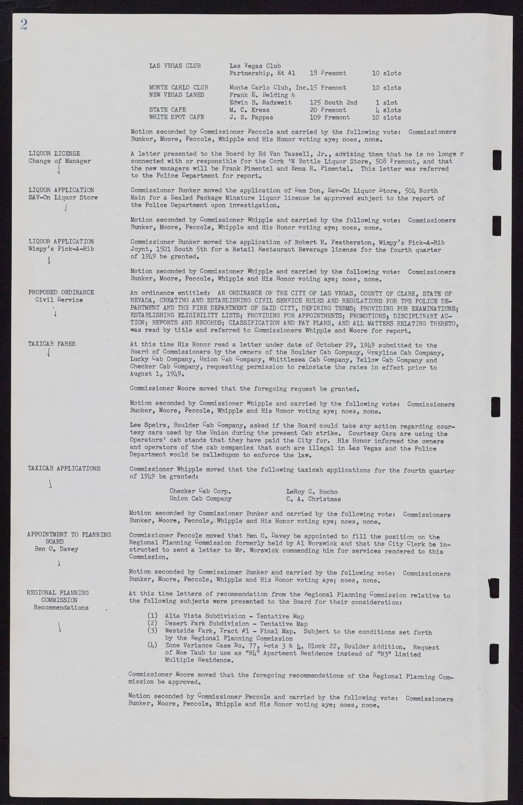 Las Vegas City Commission Minutes, November 7, 1949 to May 21, 1952, lvc000007-8