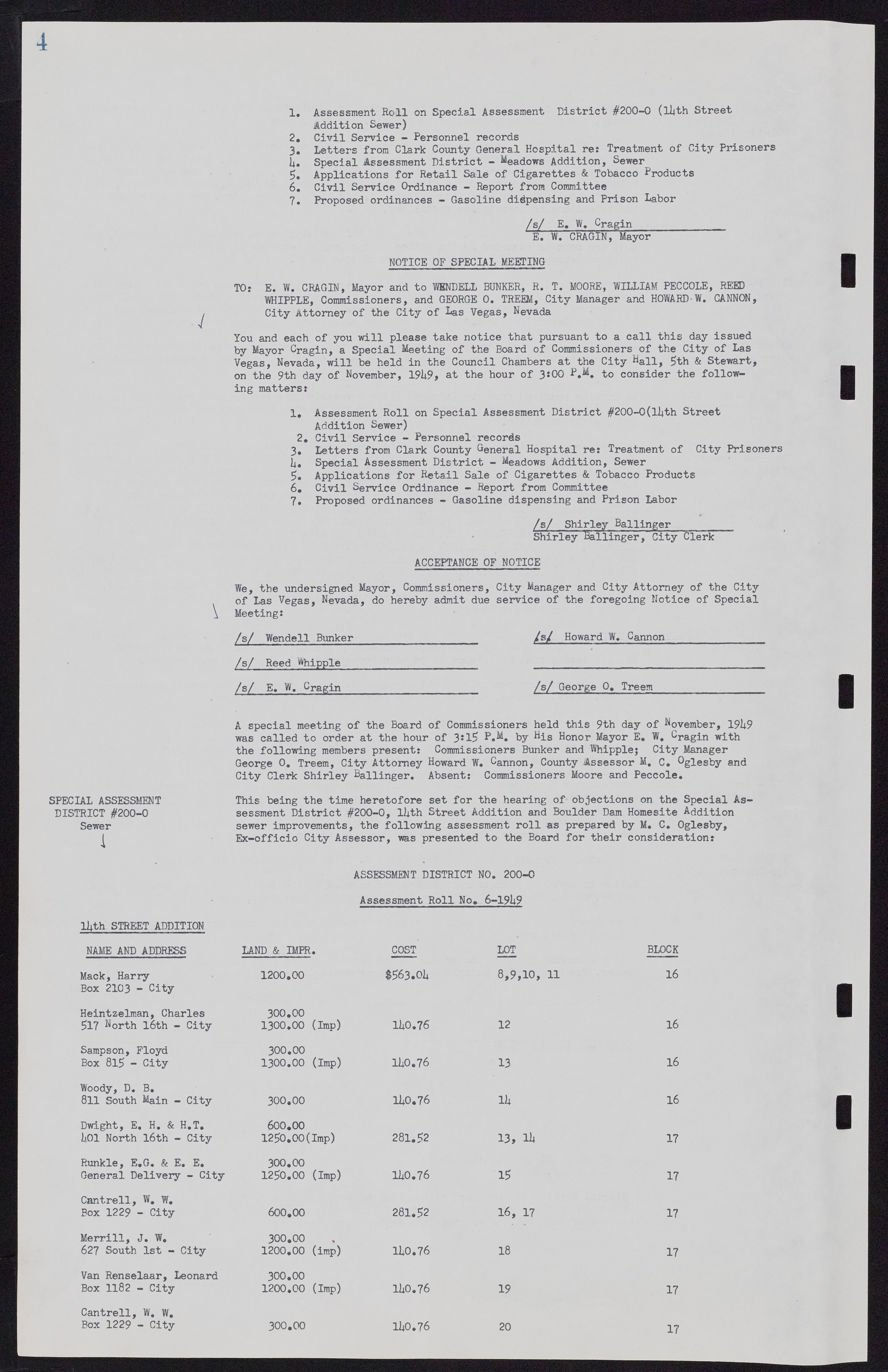 Las Vegas City Commission Minutes, November 7, 1949 to May 21, 1952, lvc000007-10