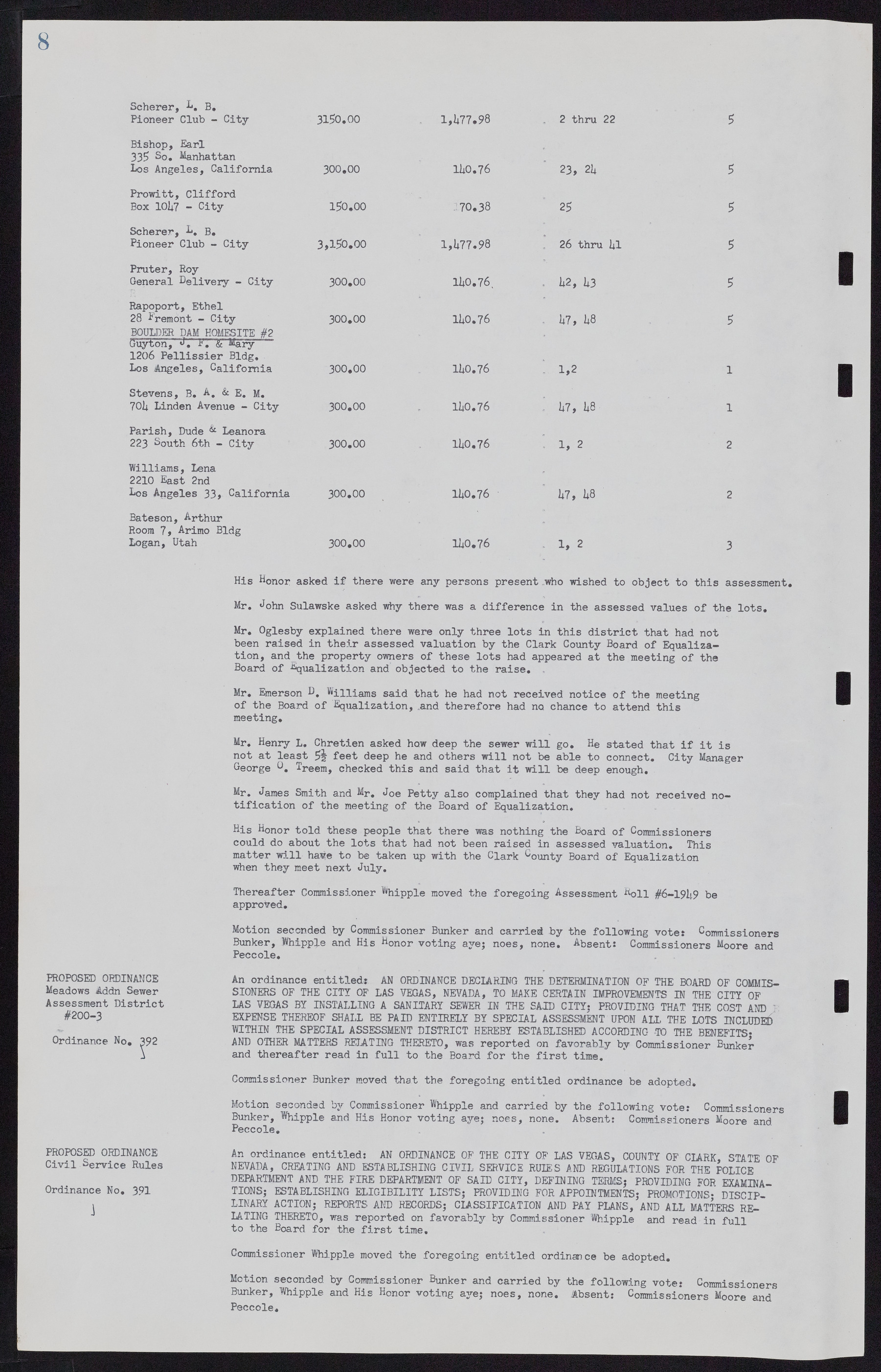 Las Vegas City Commission Minutes, November 7, 1949 to May 21, 1952, lvc000007-14