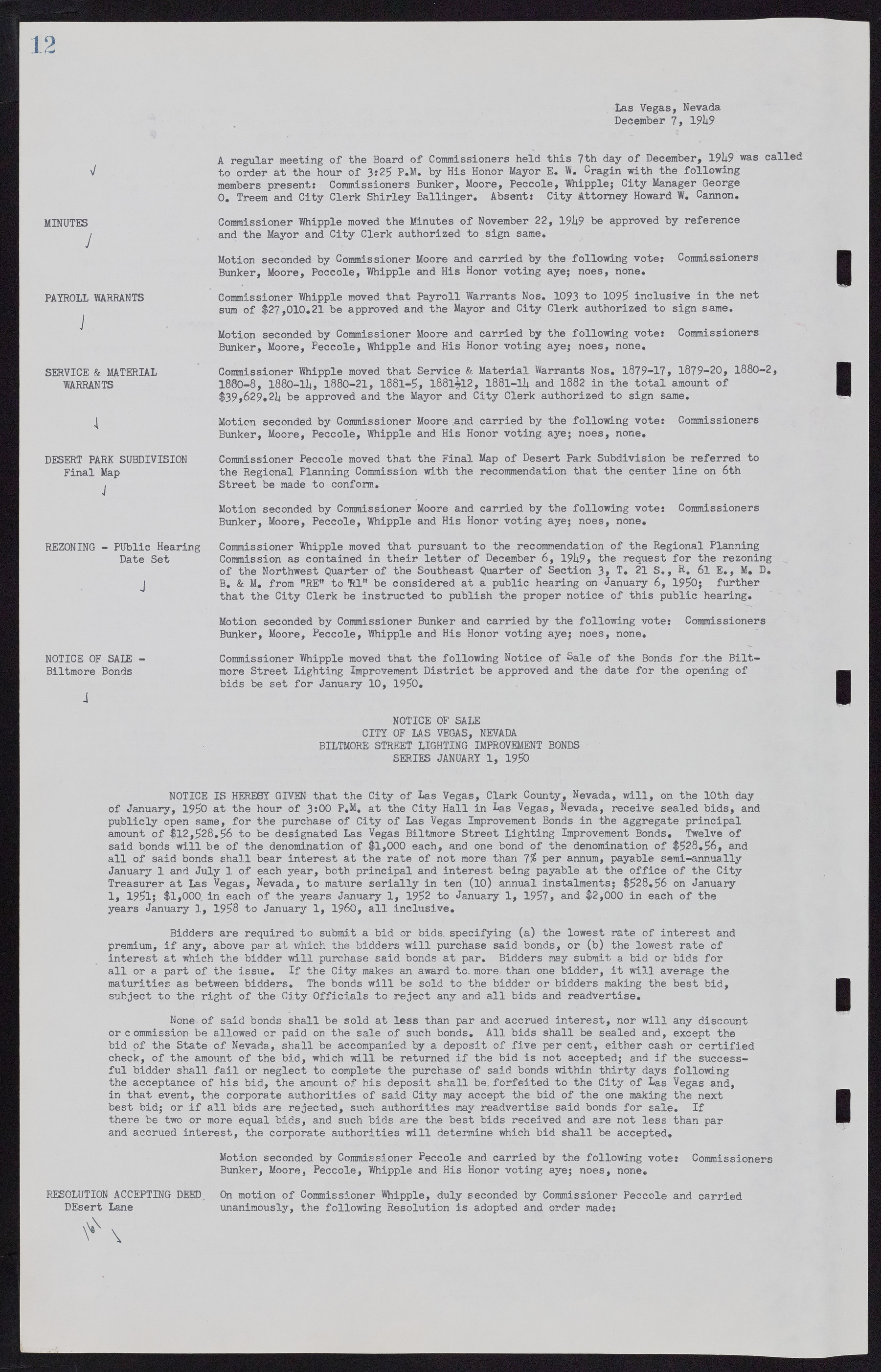Las Vegas City Commission Minutes, November 7, 1949 to May 21, 1952, lvc000007-18