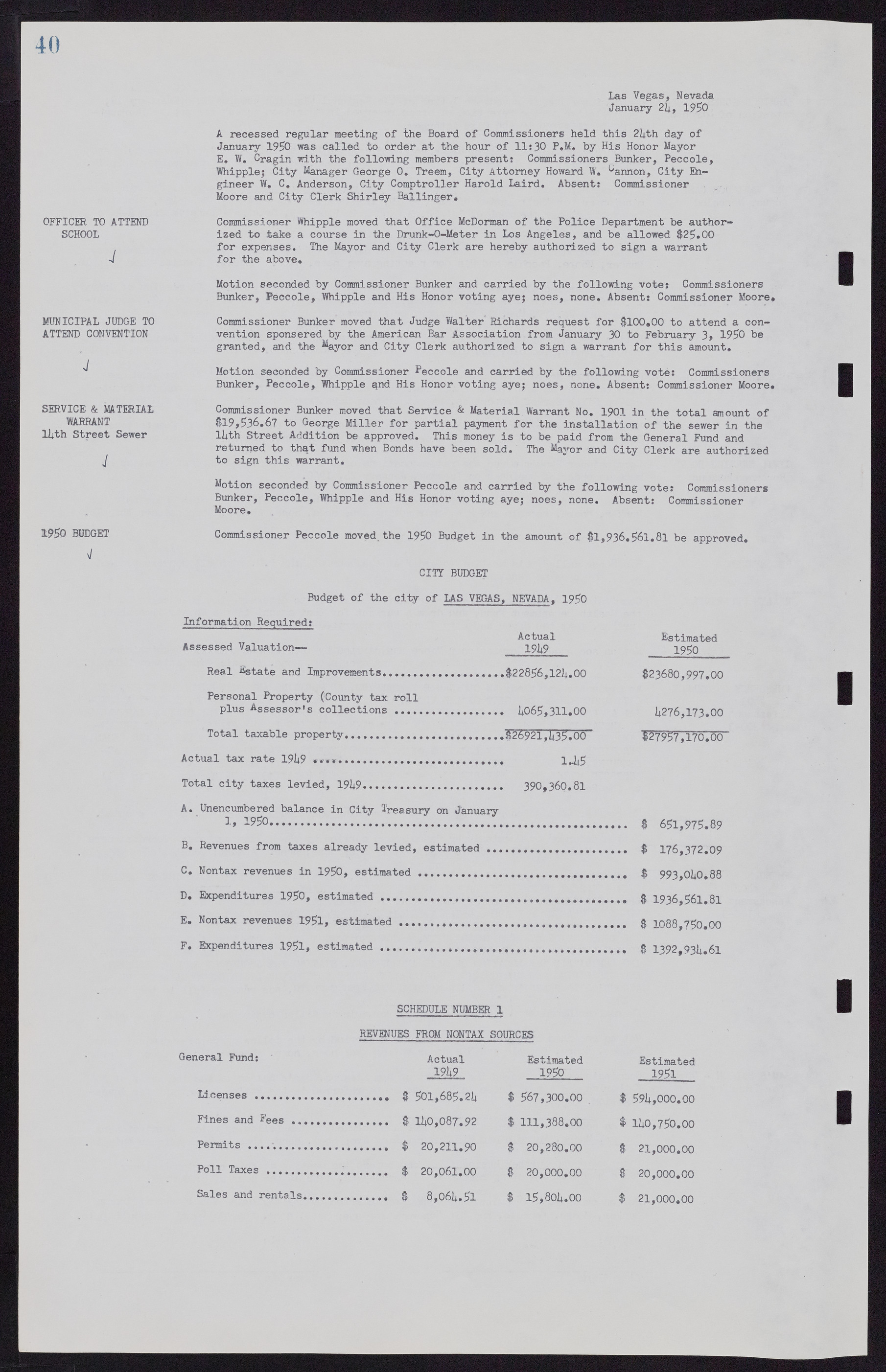 Las Vegas City Commission Minutes, November 7, 1949 to May 21, 1952, lvc000007-48