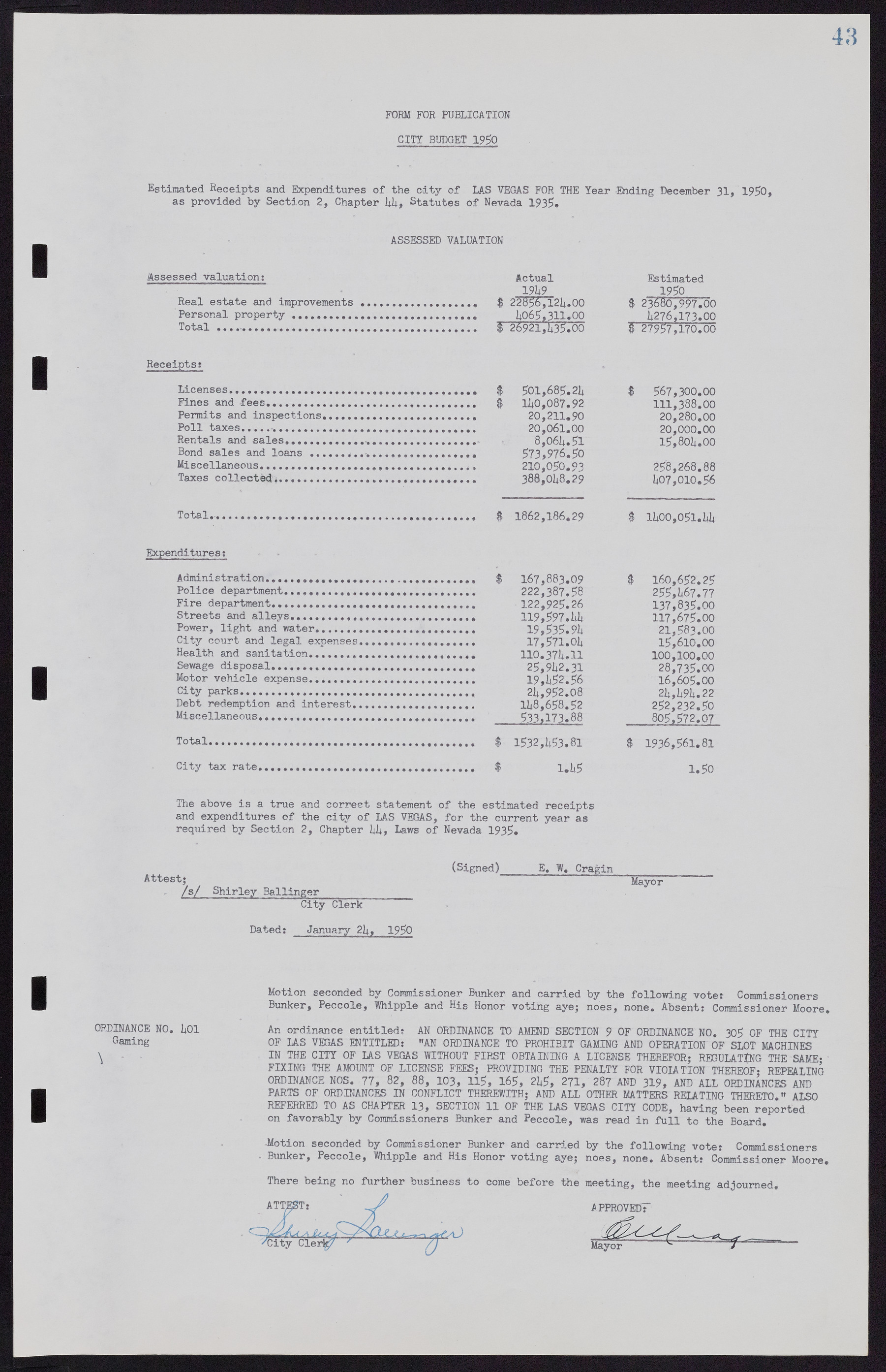 Las Vegas City Commission Minutes, November 7, 1949 to May 21, 1952, lvc000007-51