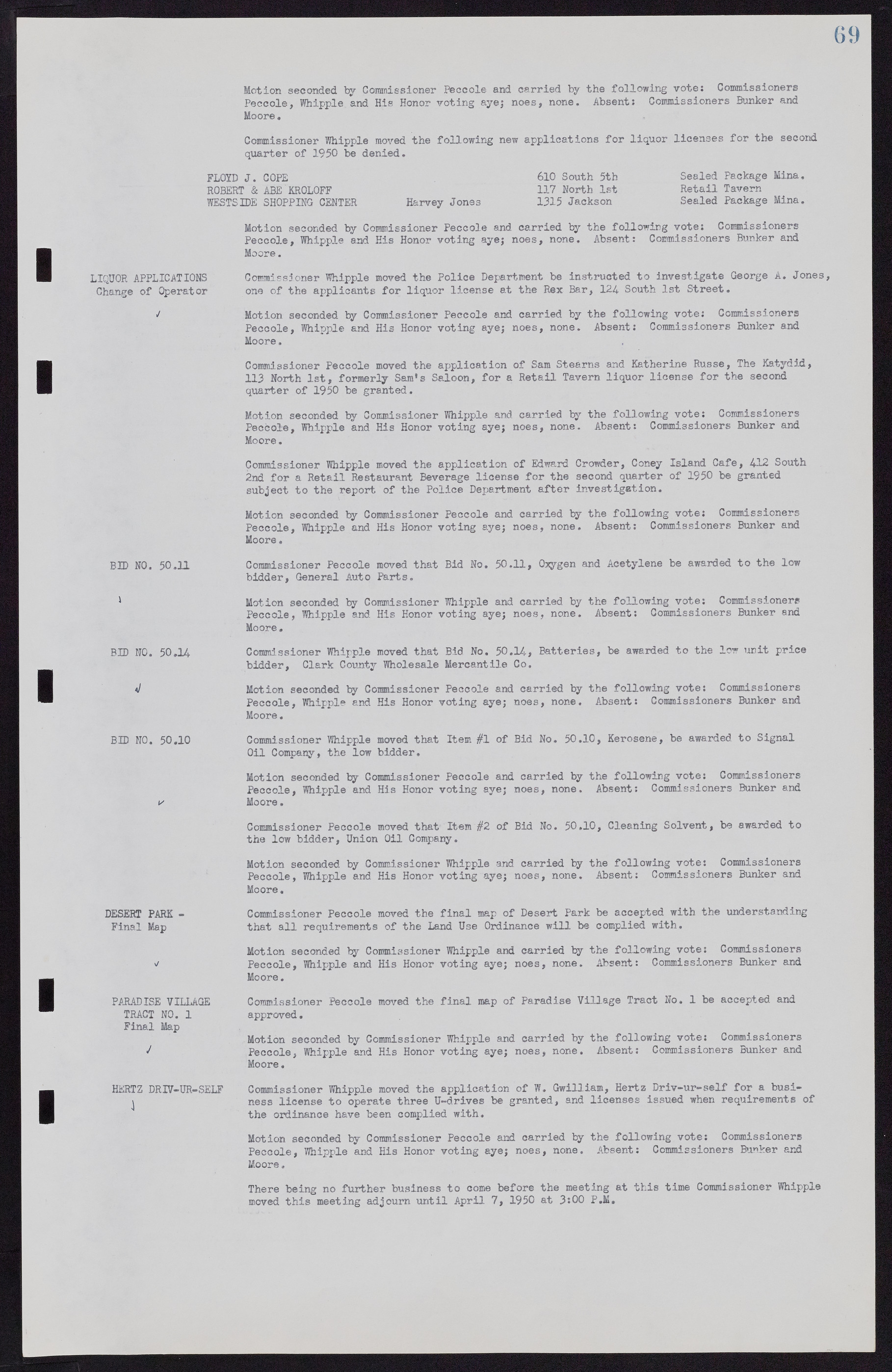 Las Vegas City Commission Minutes, November 7, 1949 to May 21, 1952, lvc000007-77