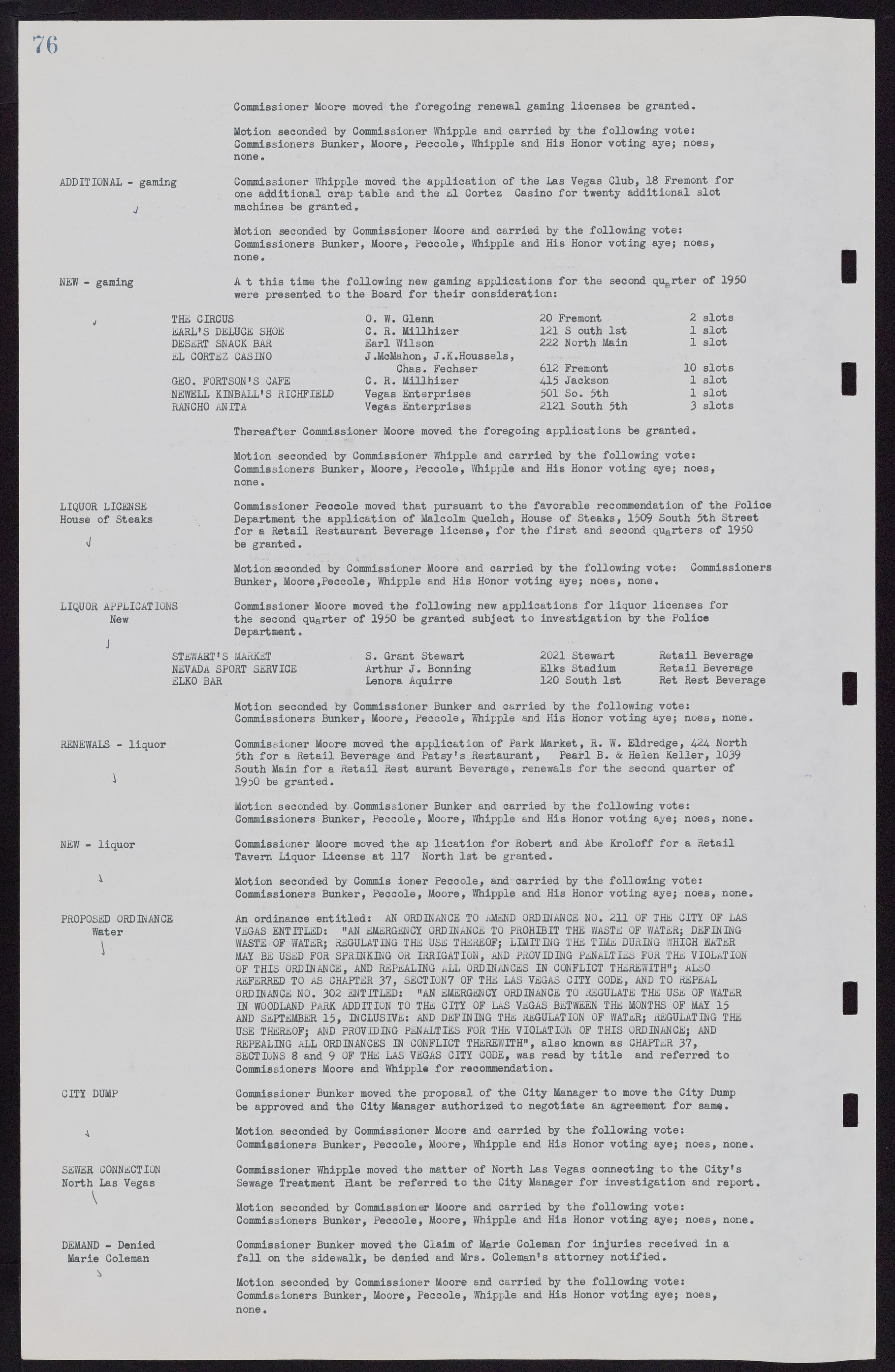 Las Vegas City Commission Minutes, November 7, 1949 to May 21, 1952, lvc000007-84