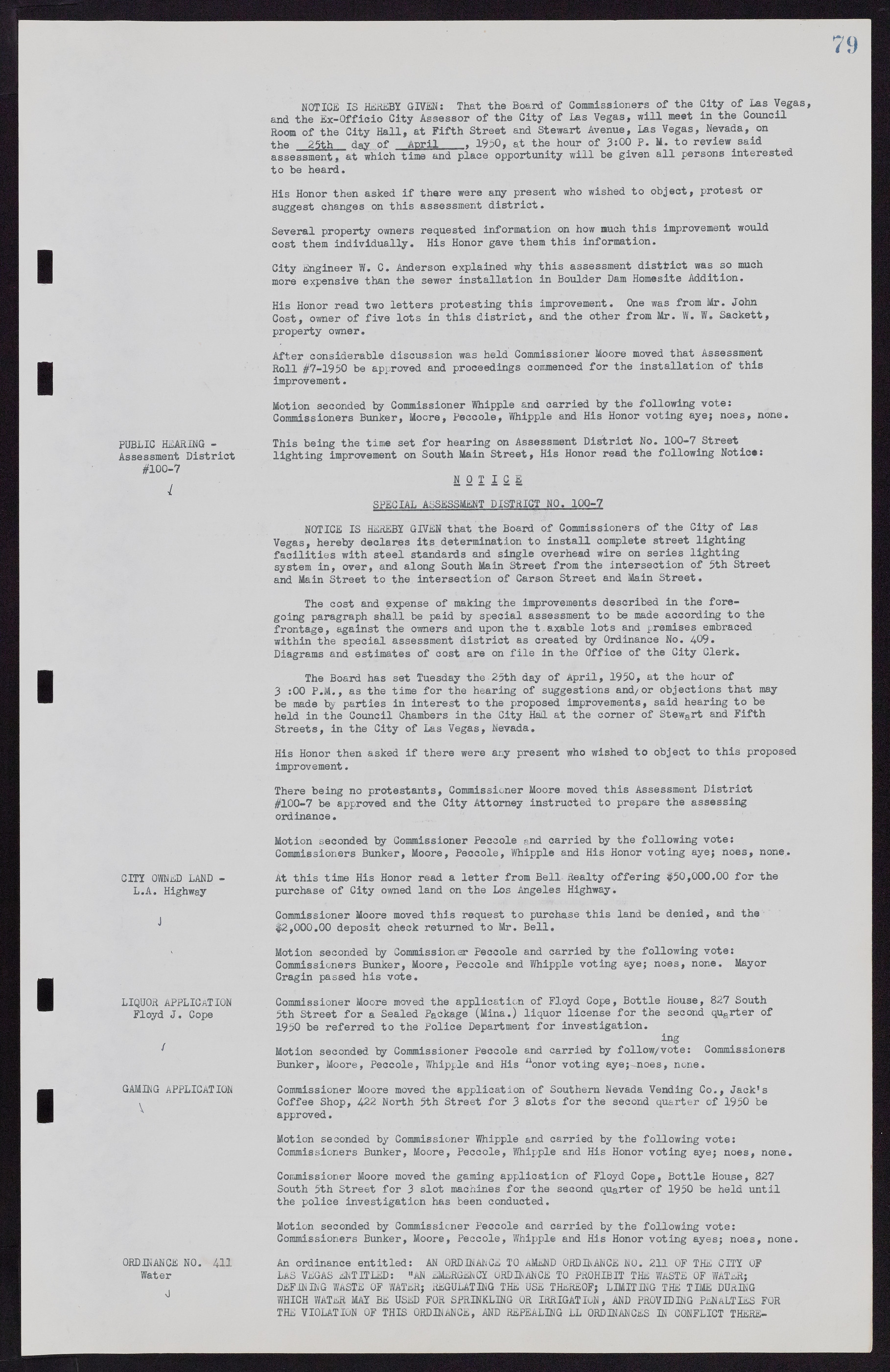 Las Vegas City Commission Minutes, November 7, 1949 to May 21, 1952, lvc000007-87