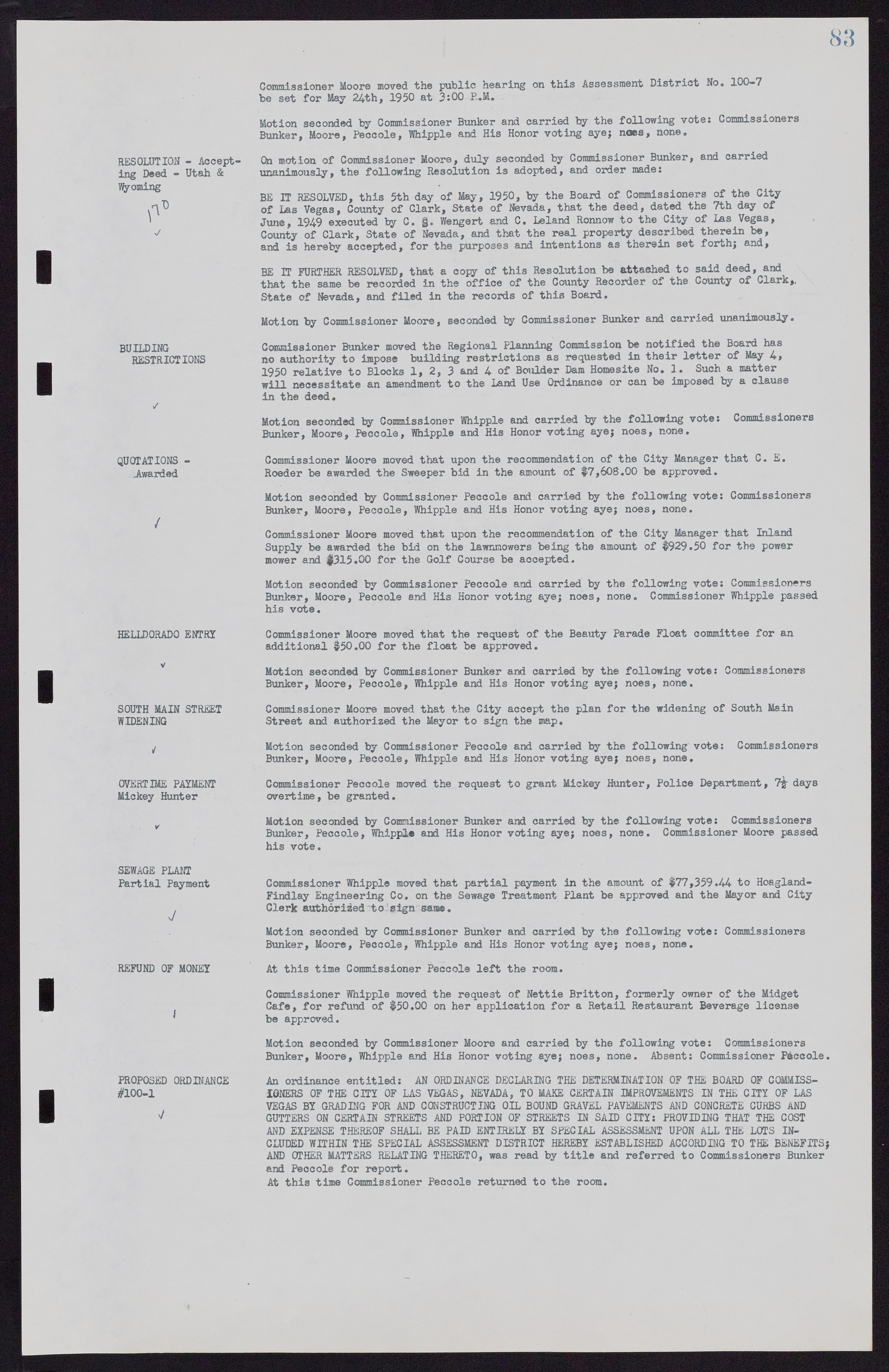 Las Vegas City Commission Minutes, November 7, 1949 to May 21, 1952, lvc000007-91