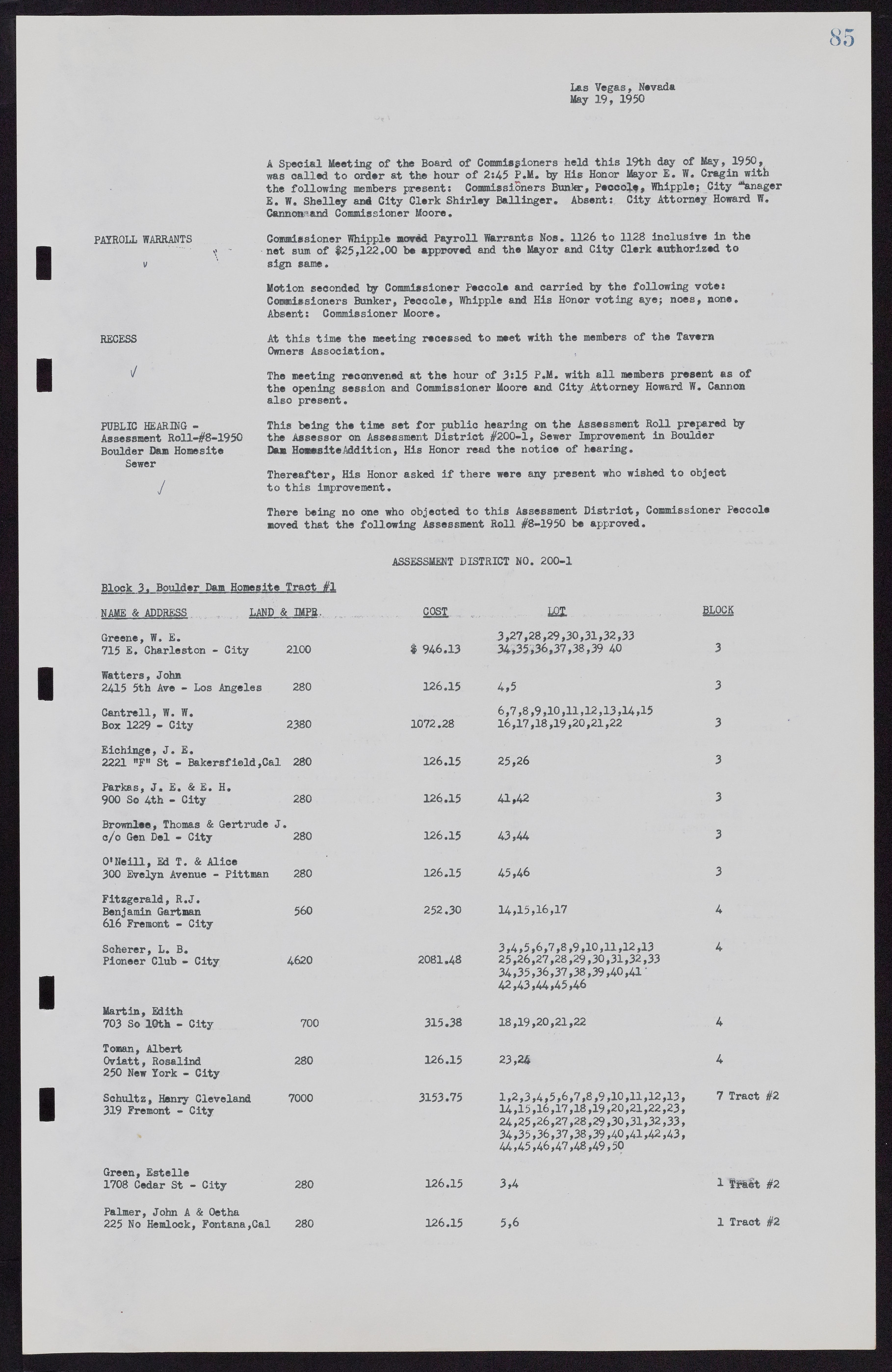 Las Vegas City Commission Minutes, November 7, 1949 to May 21, 1952, lvc000007-93