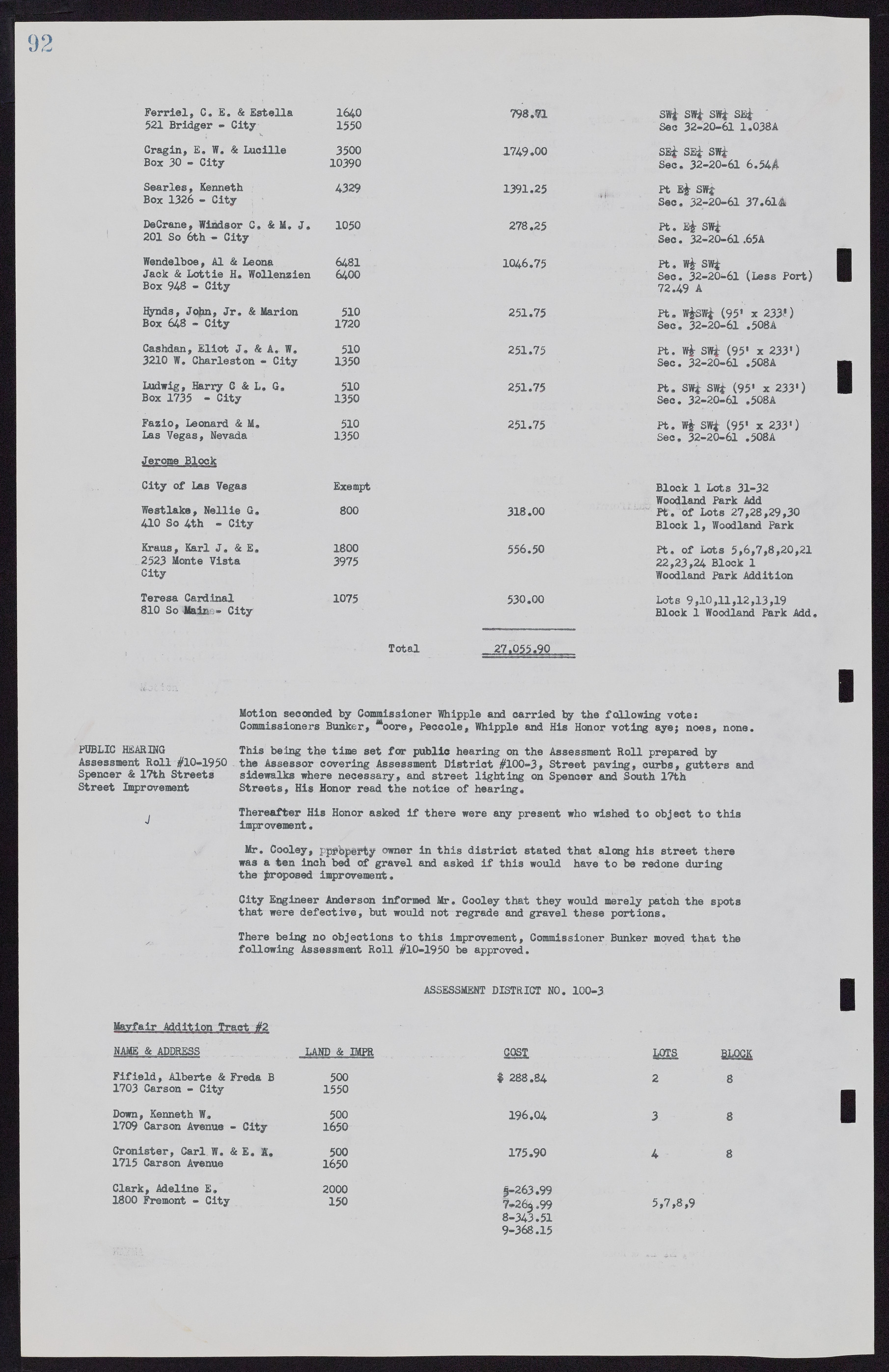 Las Vegas City Commission Minutes, November 7, 1949 to May 21, 1952, lvc000007-100