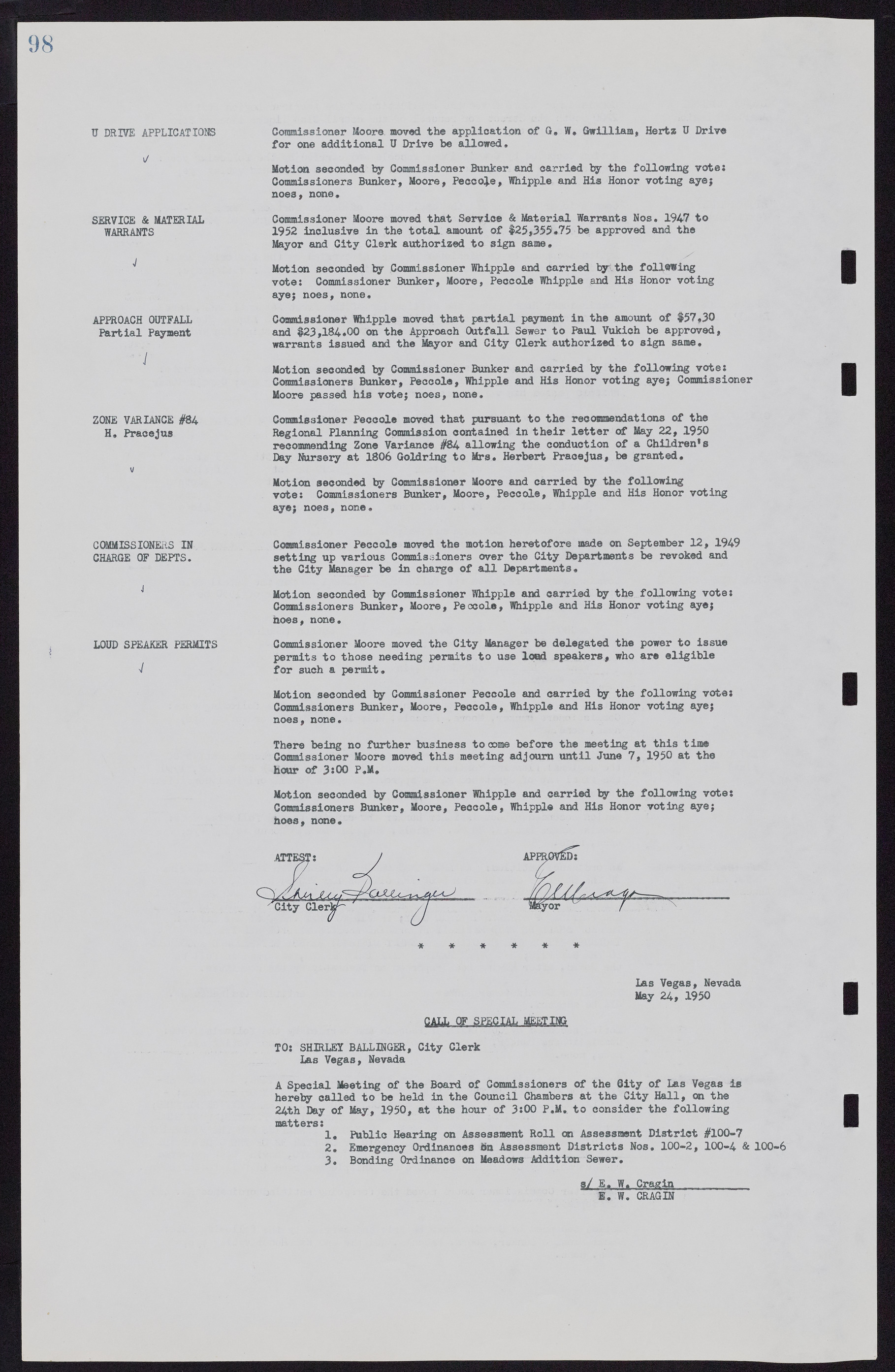 Las Vegas City Commission Minutes, November 7, 1949 to May 21, 1952, lvc000007-106