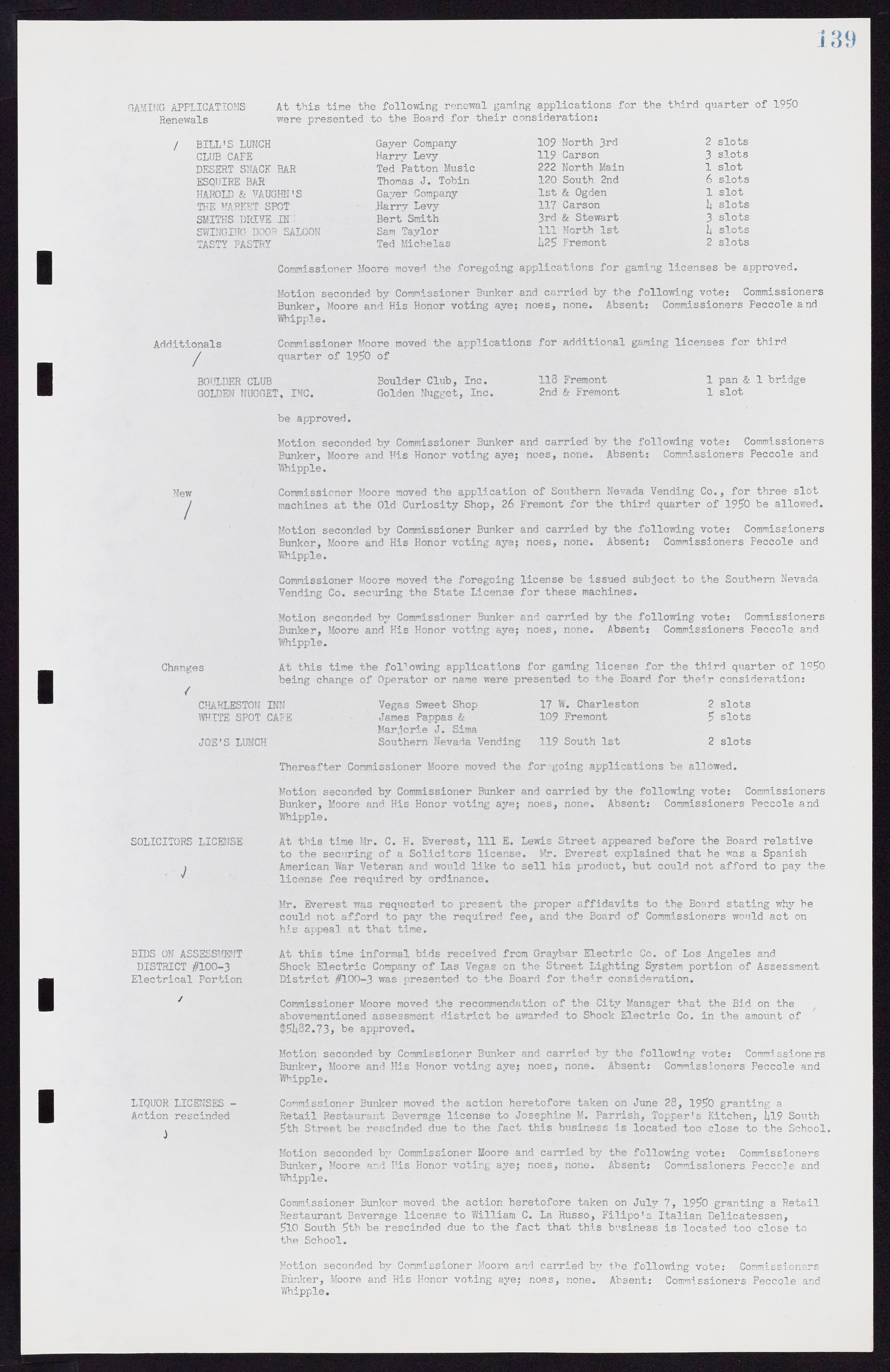 Las Vegas City Commission Minutes, November 7, 1949 to May 21, 1952, lvc000007-149