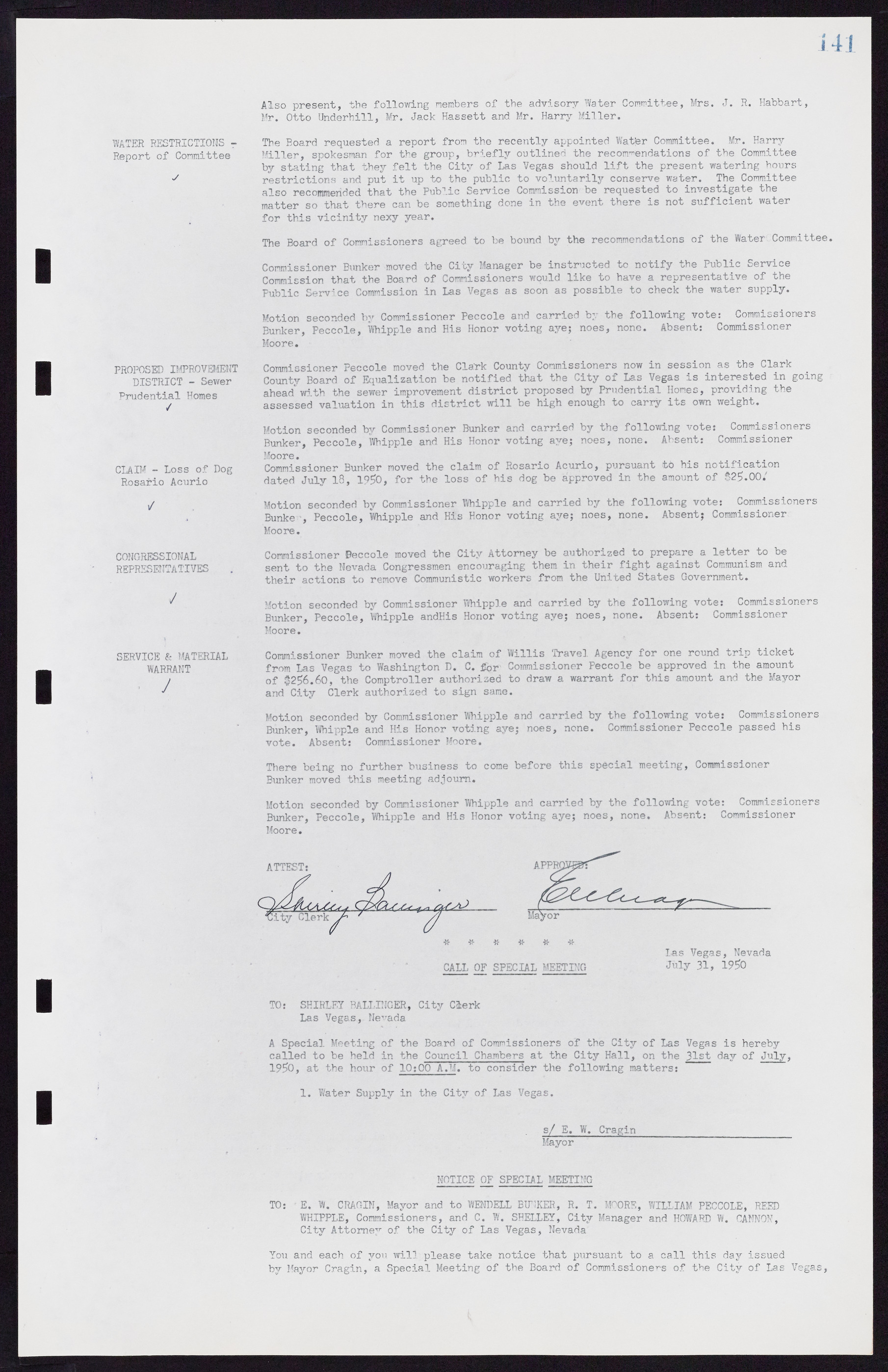 Las Vegas City Commission Minutes, November 7, 1949 to May 21, 1952, lvc000007-151