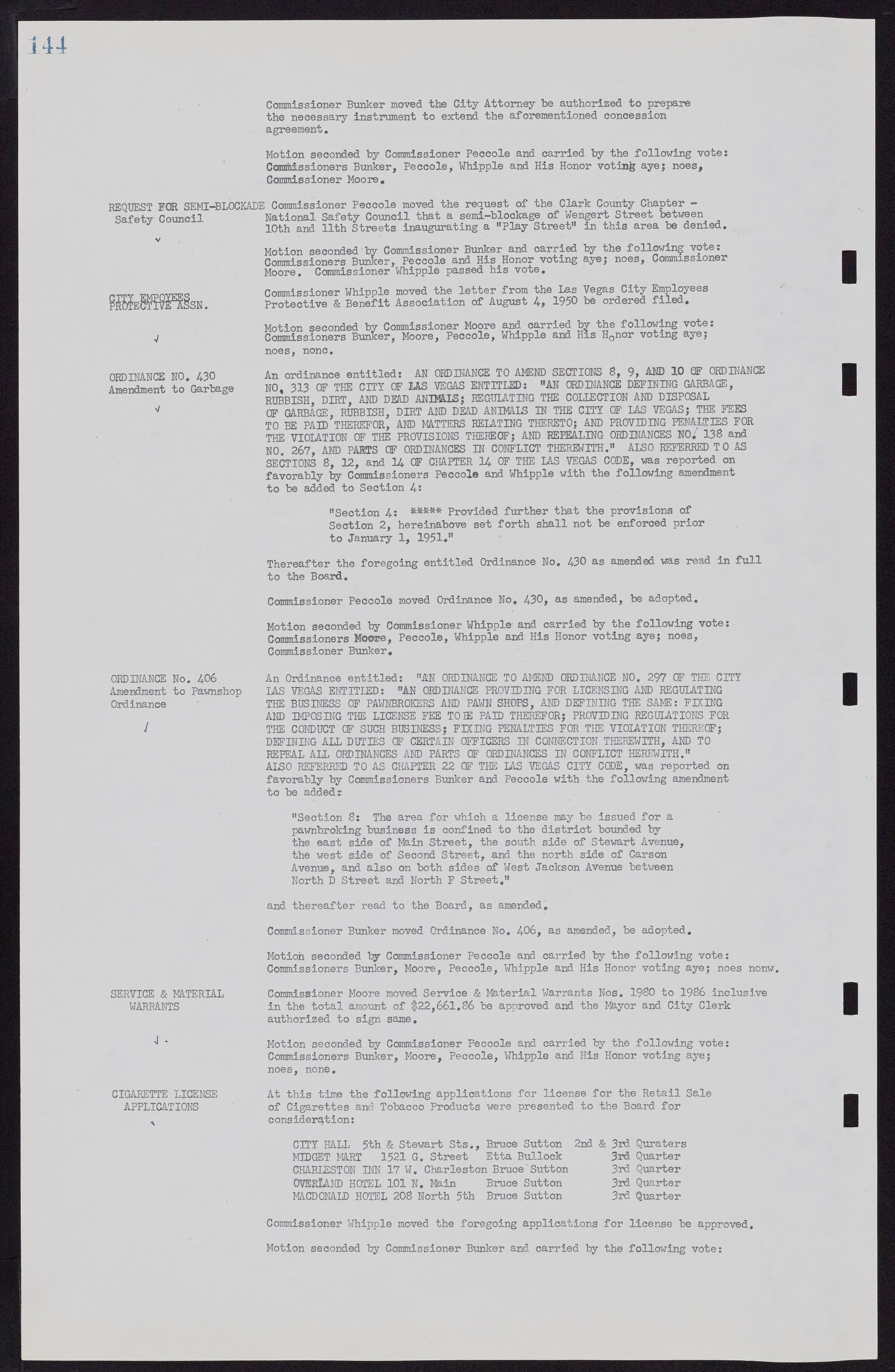 Las Vegas City Commission Minutes, November 7, 1949 to May 21, 1952, lvc000007-154