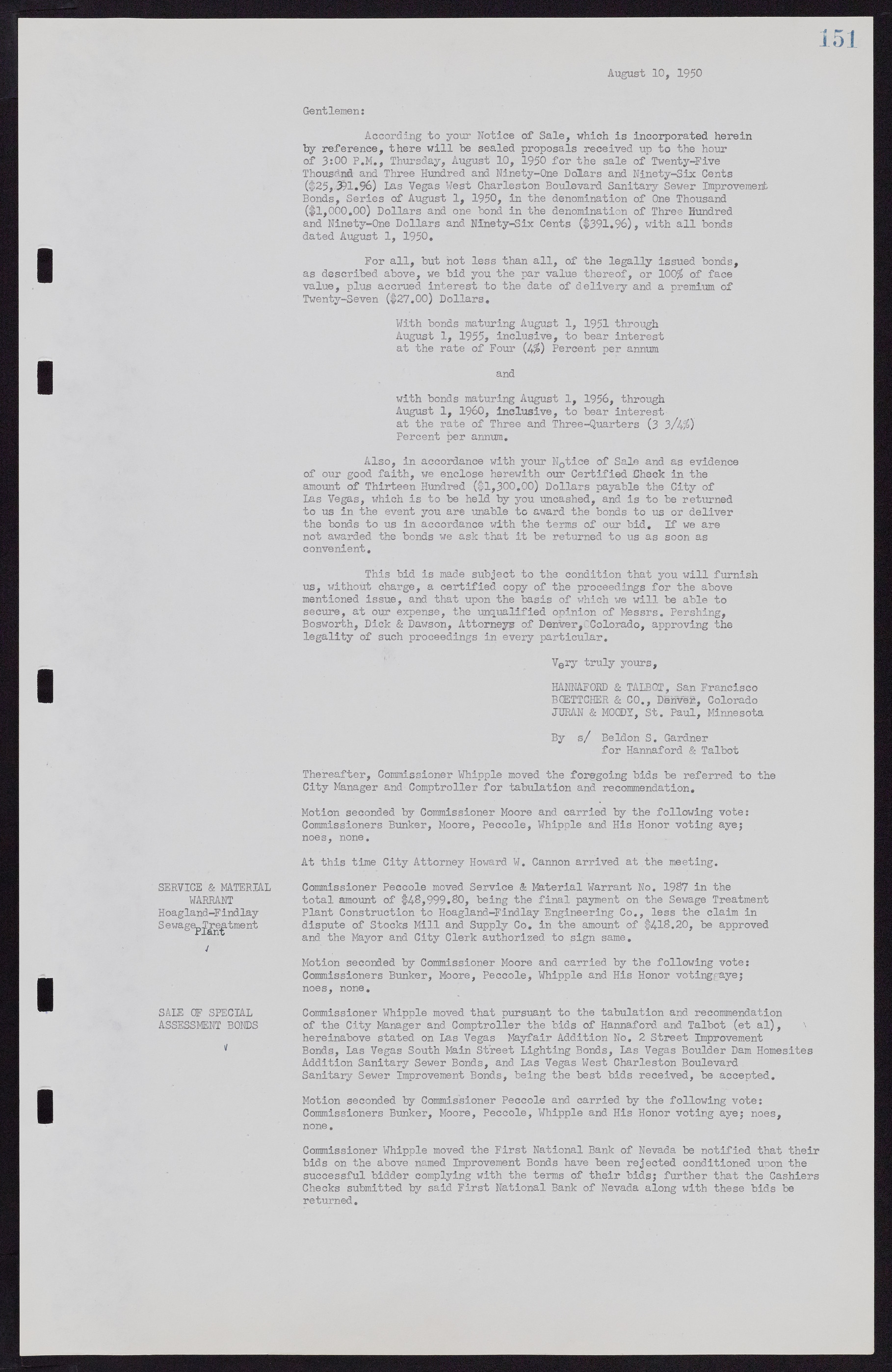 Las Vegas City Commission Minutes, November 7, 1949 to May 21, 1952, lvc000007-161