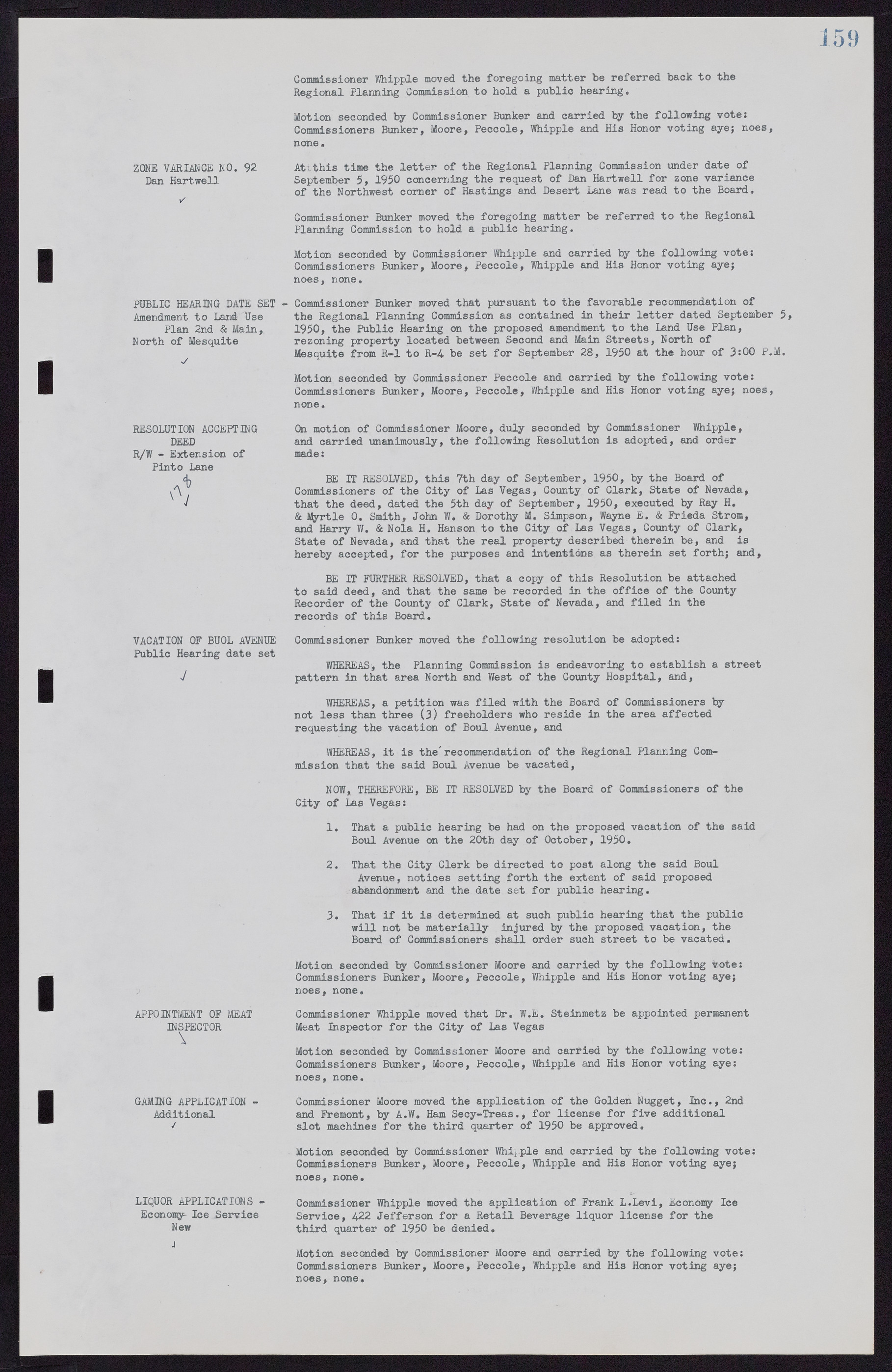Las Vegas City Commission Minutes, November 7, 1949 to May 21, 1952, lvc000007-169