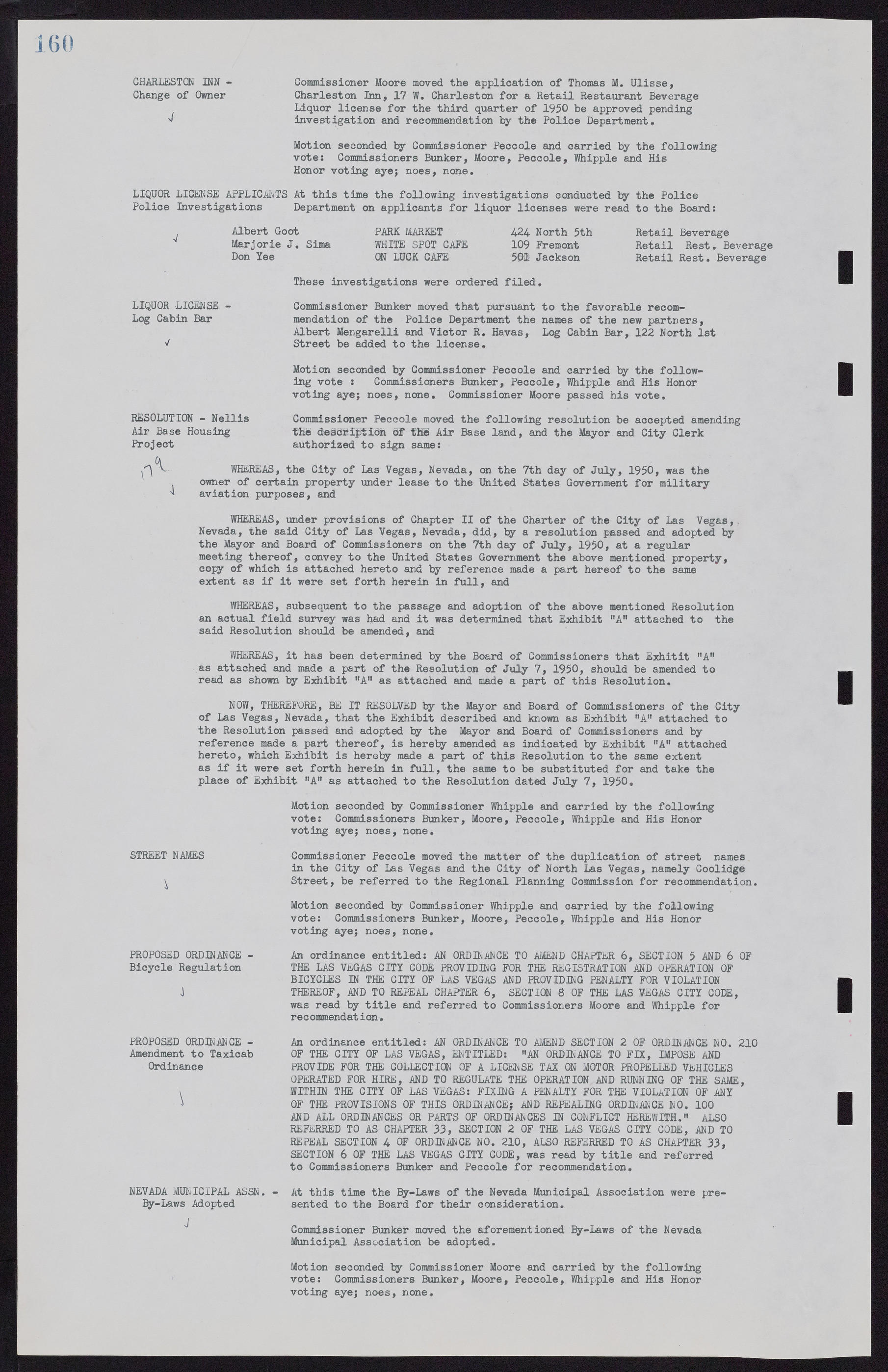 Las Vegas City Commission Minutes, November 7, 1949 to May 21, 1952, lvc000007-170