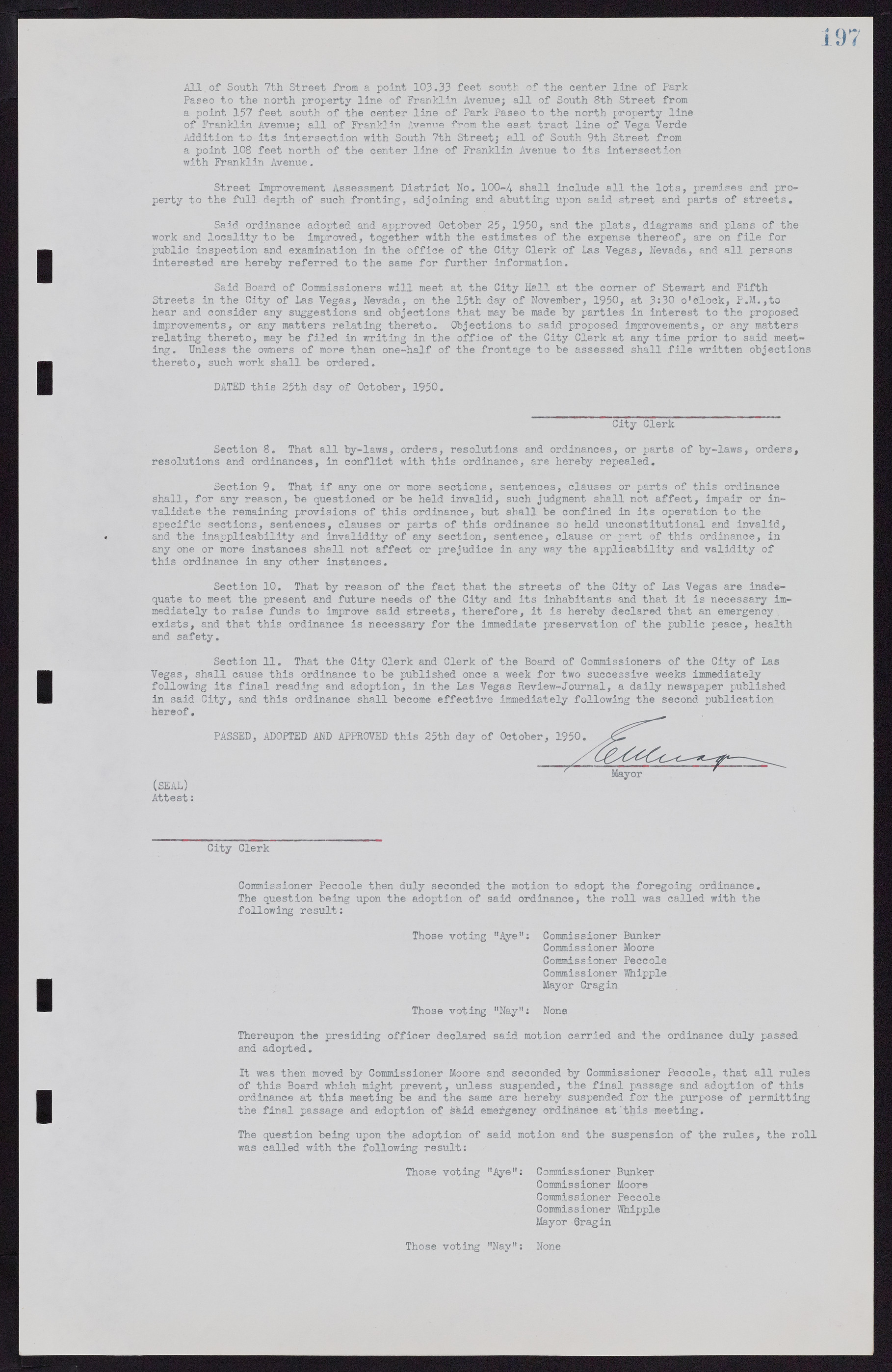 Las Vegas City Commission Minutes, November 7, 1949 to May 21, 1952, lvc000007-207