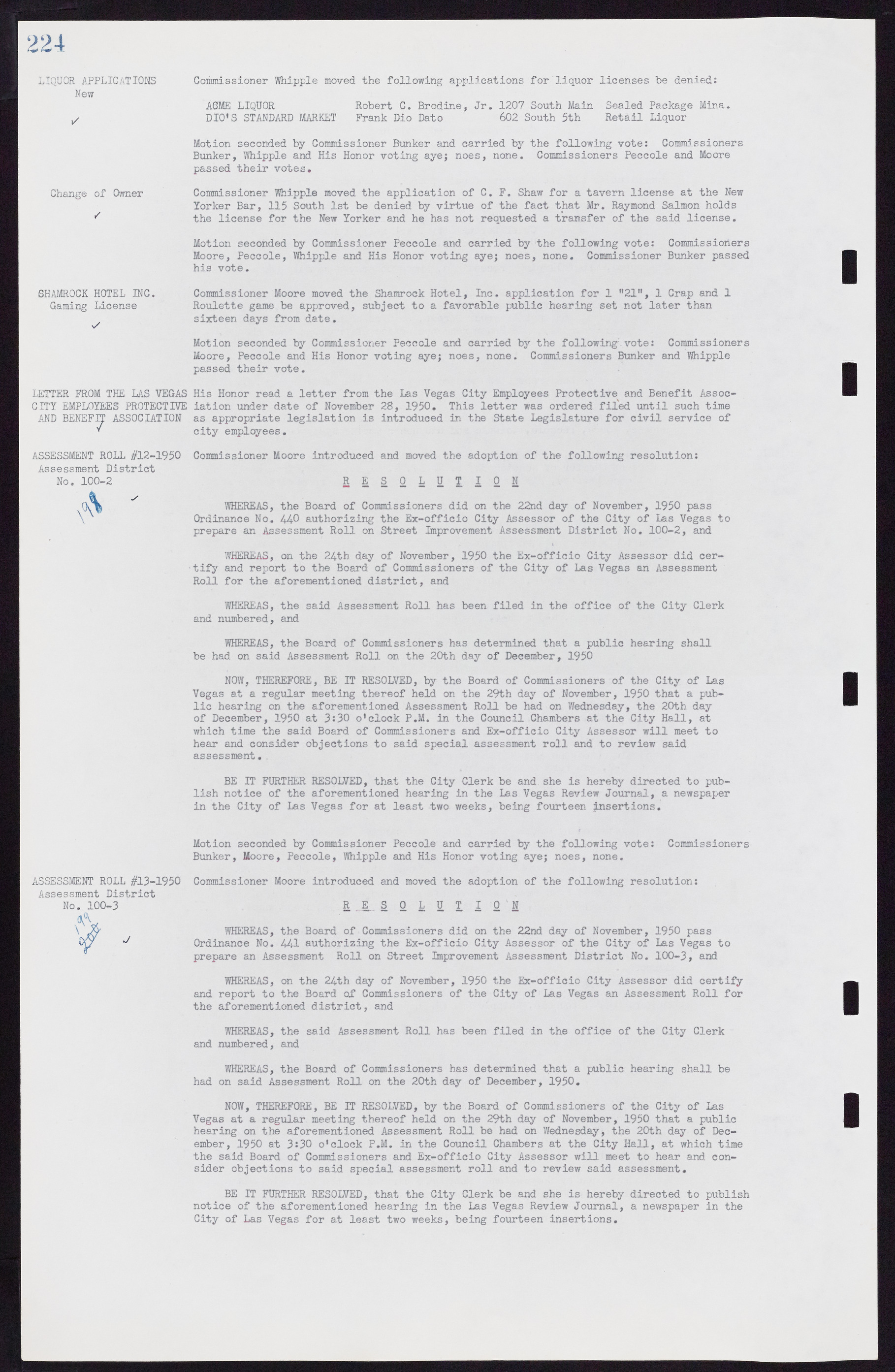 Las Vegas City Commission Minutes, November 7, 1949 to May 21, 1952, lvc000007-234