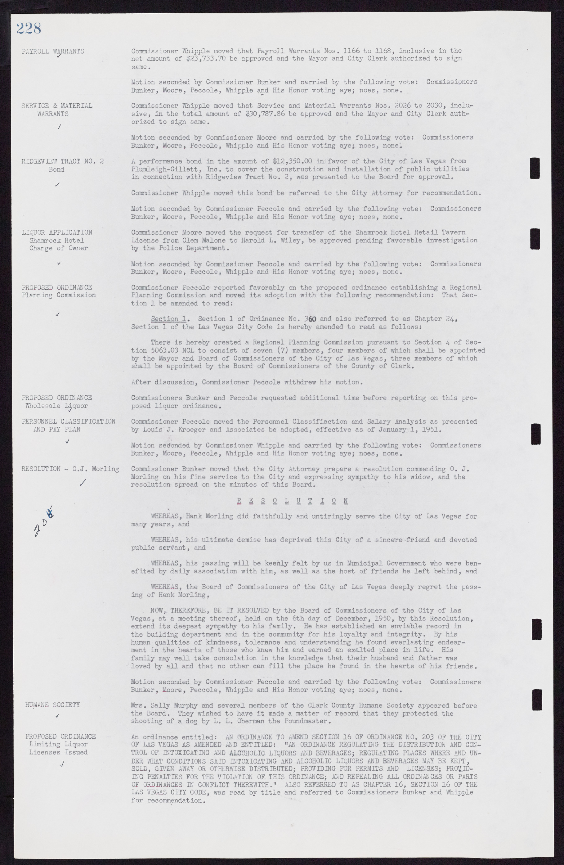 Las Vegas City Commission Minutes, November 7, 1949 to May 21, 1952, lvc000007-238