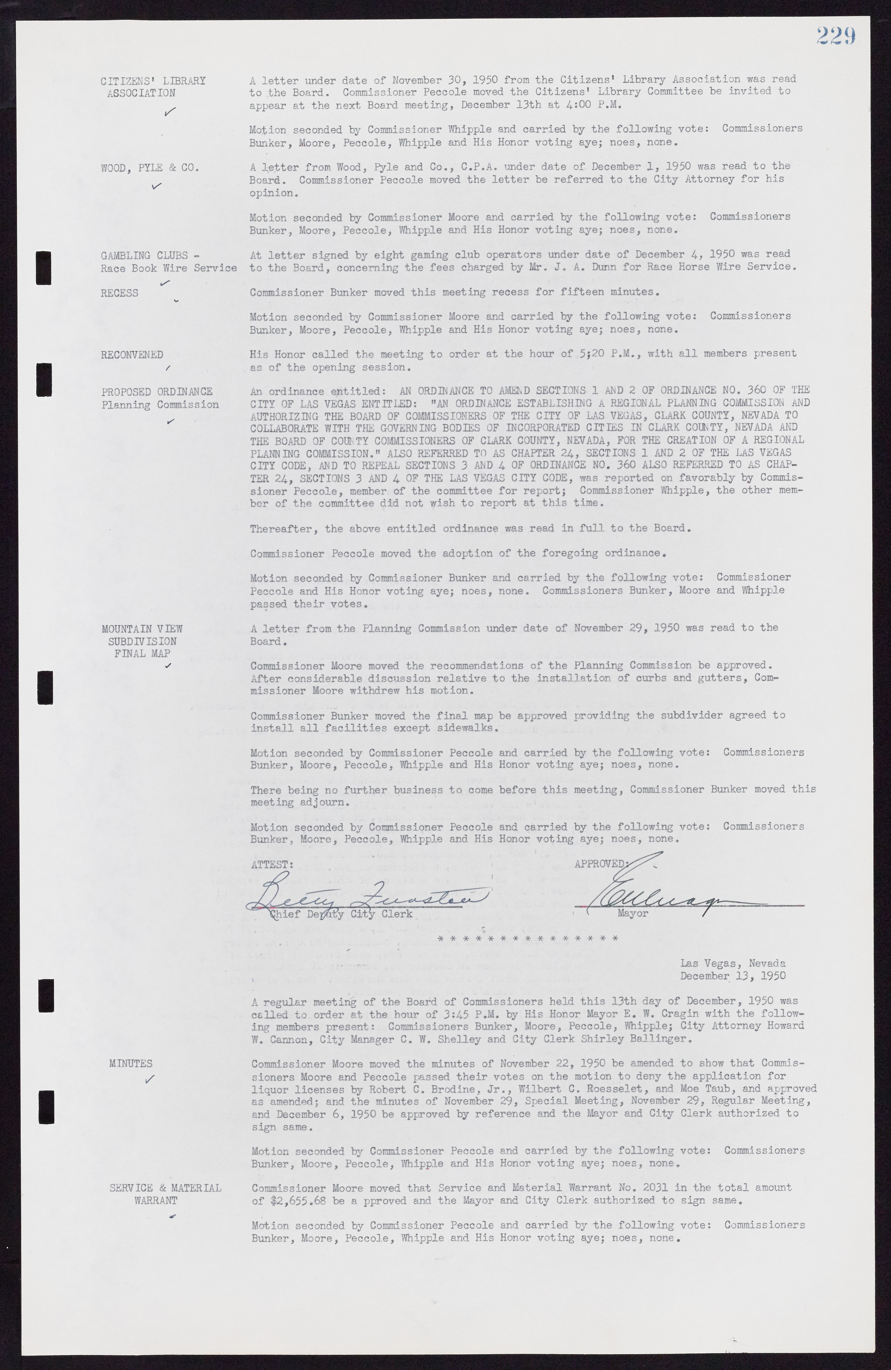 Las Vegas City Commission Minutes, November 7, 1949 to May 21, 1952, lvc000007-239