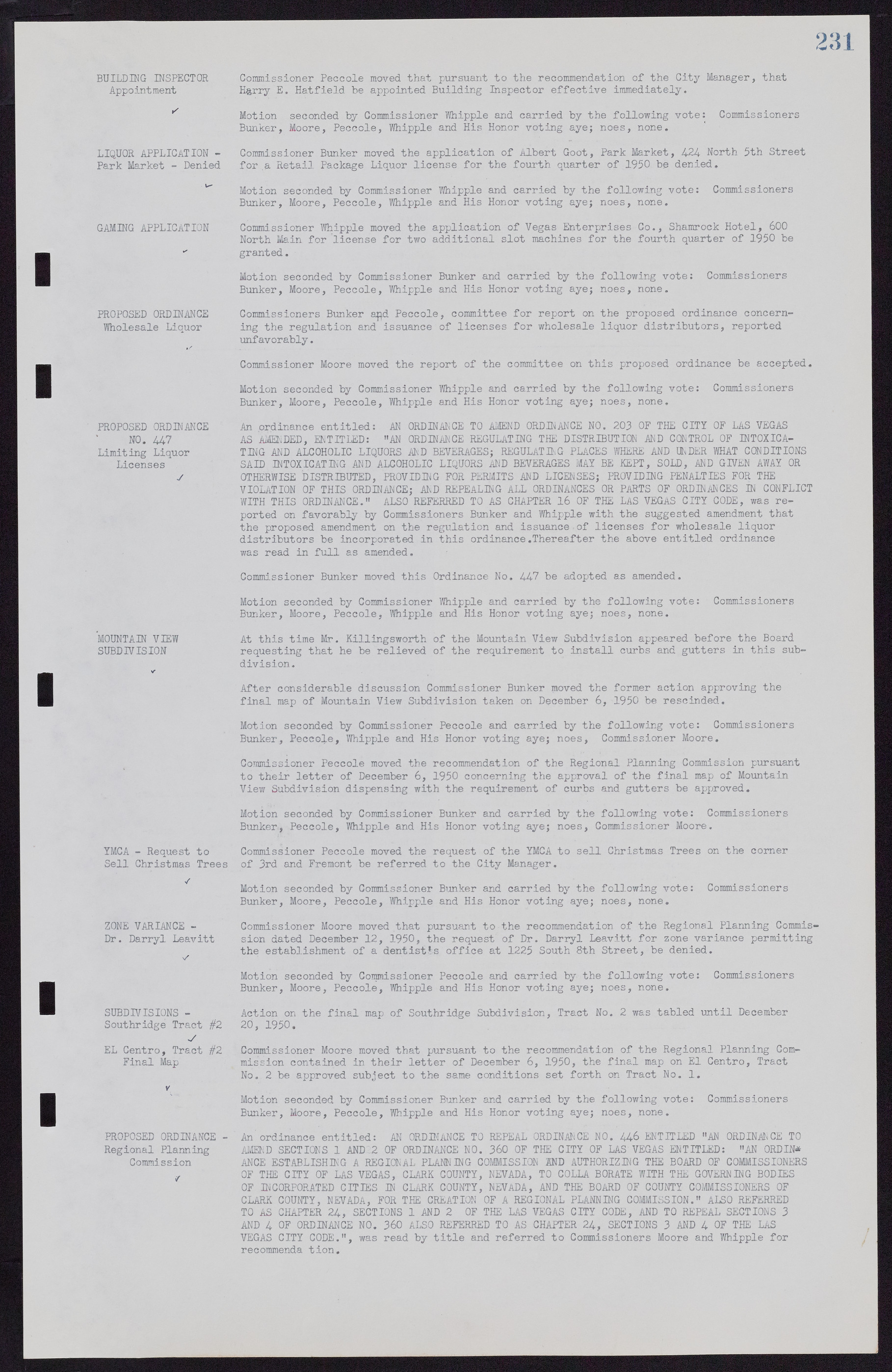 Las Vegas City Commission Minutes, November 7, 1949 to May 21, 1952, lvc000007-241