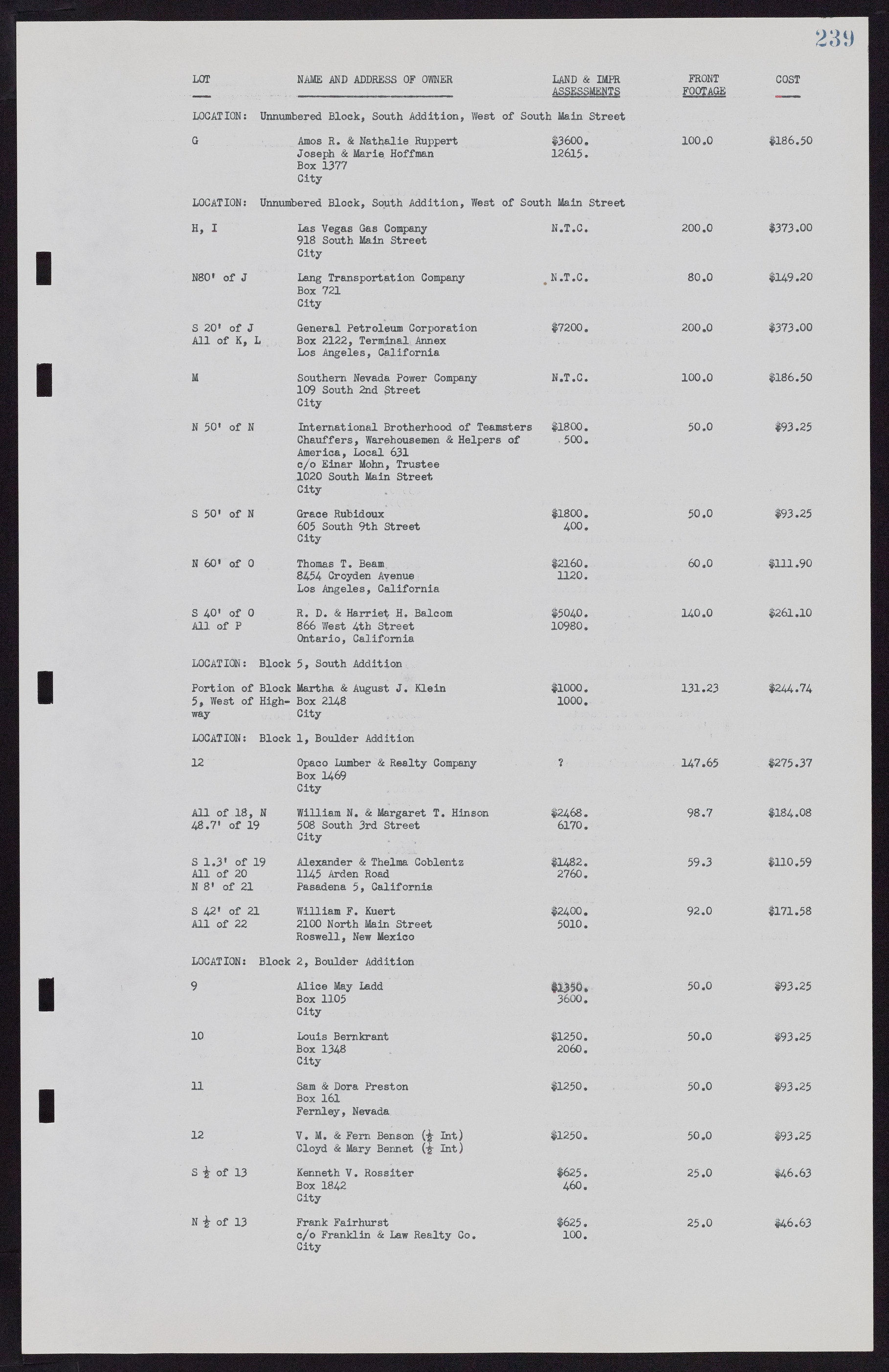 Las Vegas City Commission Minutes, November 7, 1949 to May 21, 1952, lvc000007-249