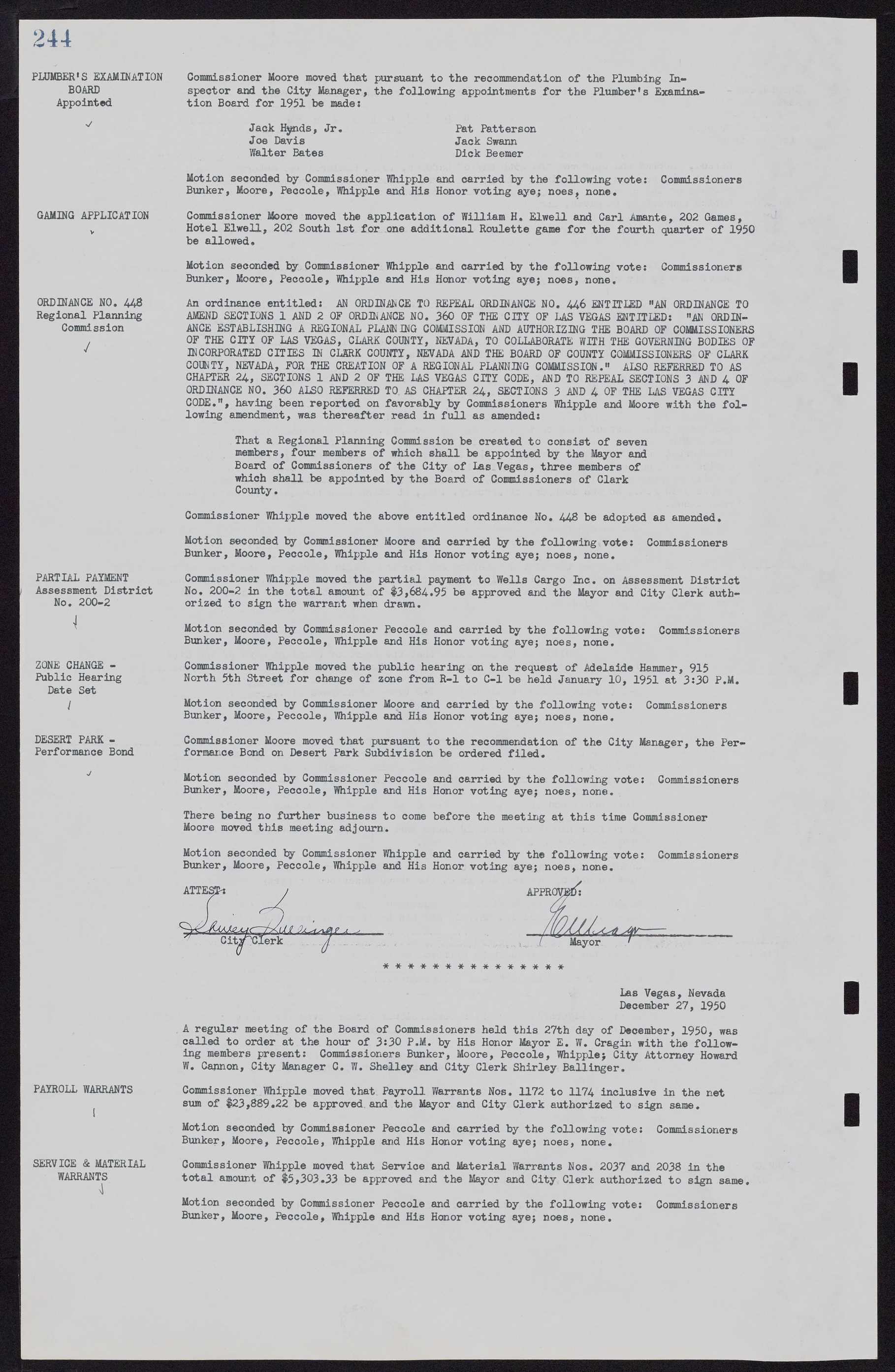 Las Vegas City Commission Minutes, November 7, 1949 to May 21, 1952, lvc000007-254