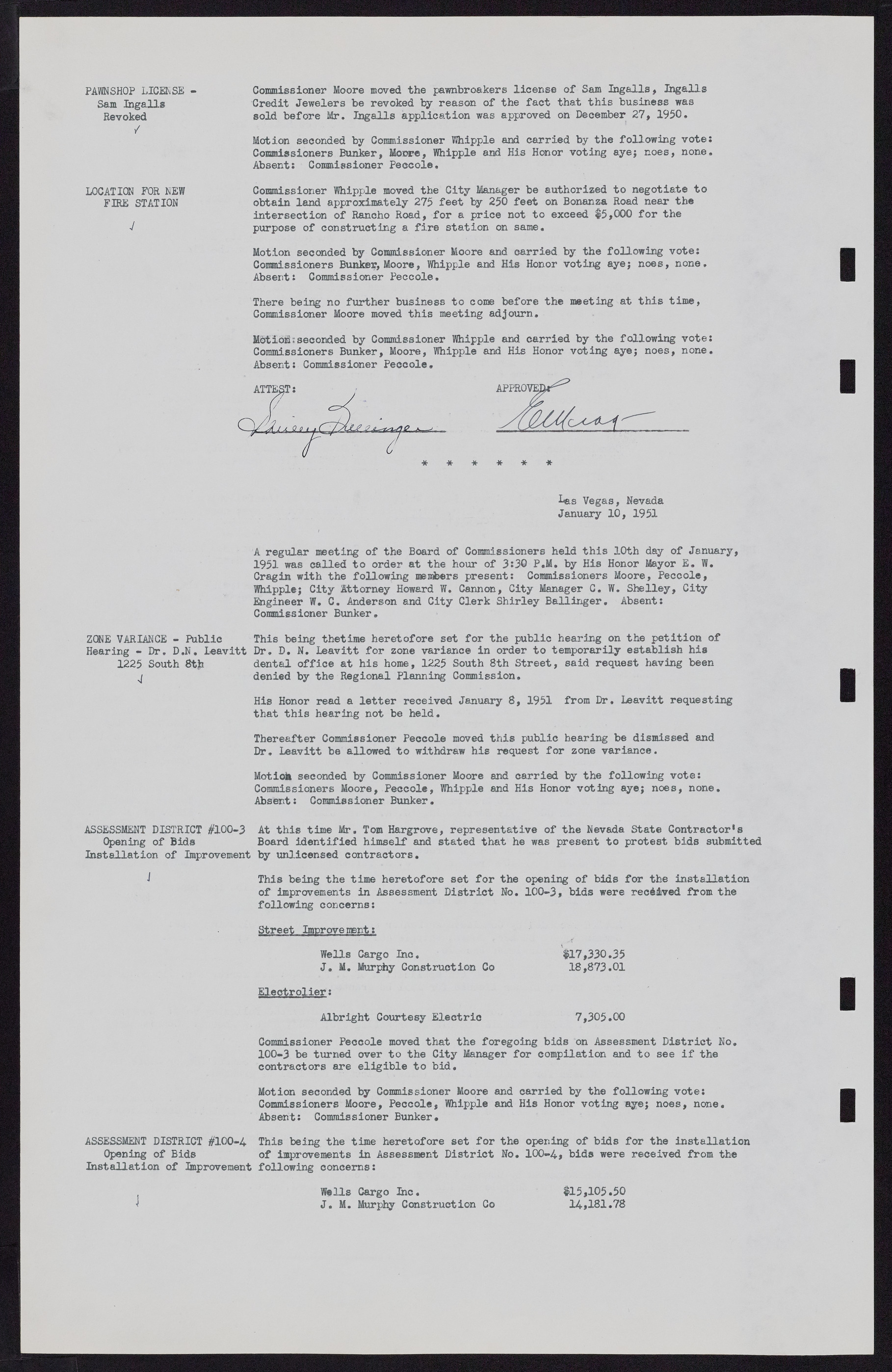 Las Vegas City Commission Minutes, November 7, 1949 to May 21, 1952, lvc000007-264