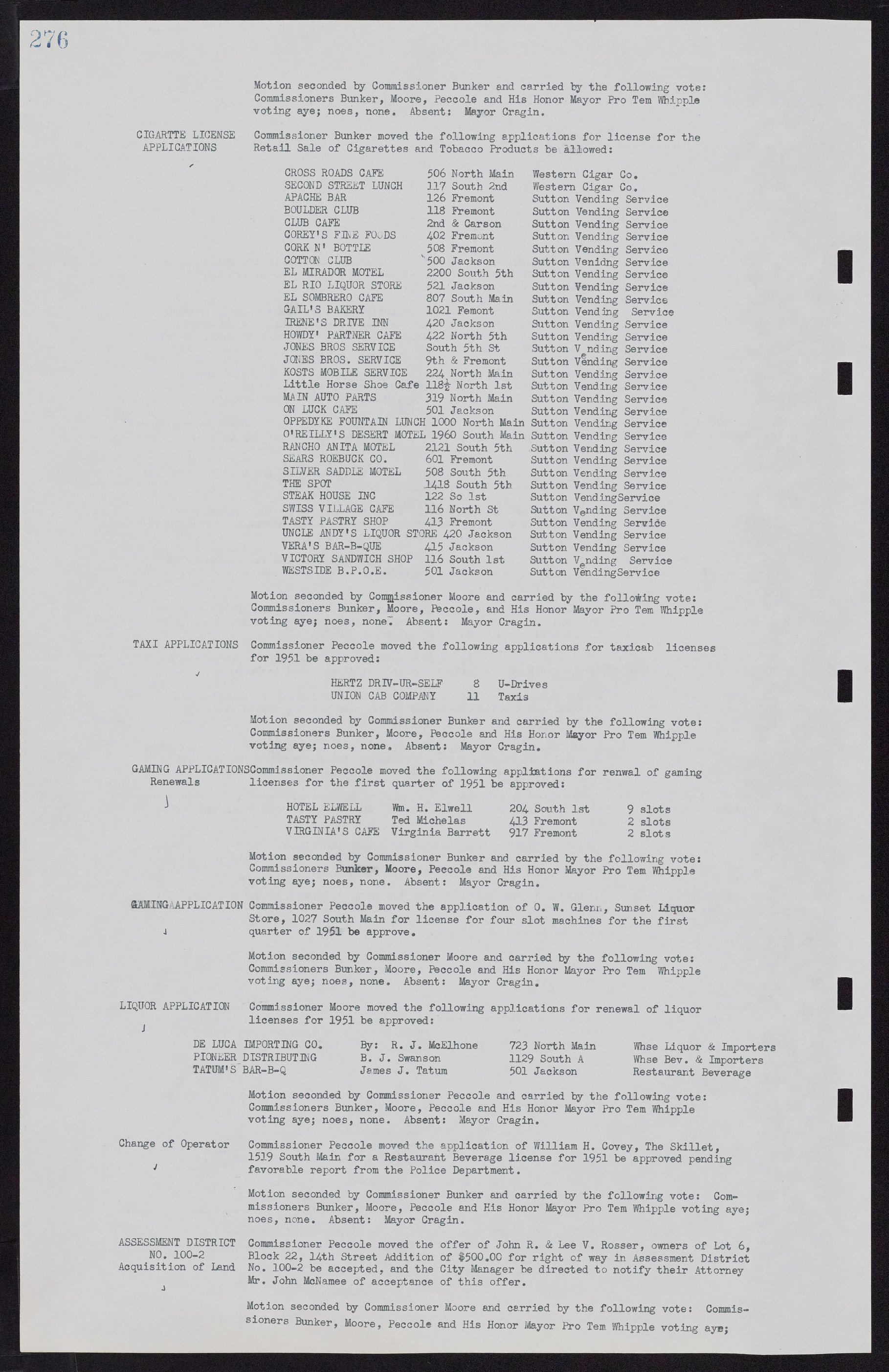 Las Vegas City Commission Minutes, November 7, 1949 to May 21, 1952, lvc000007-288