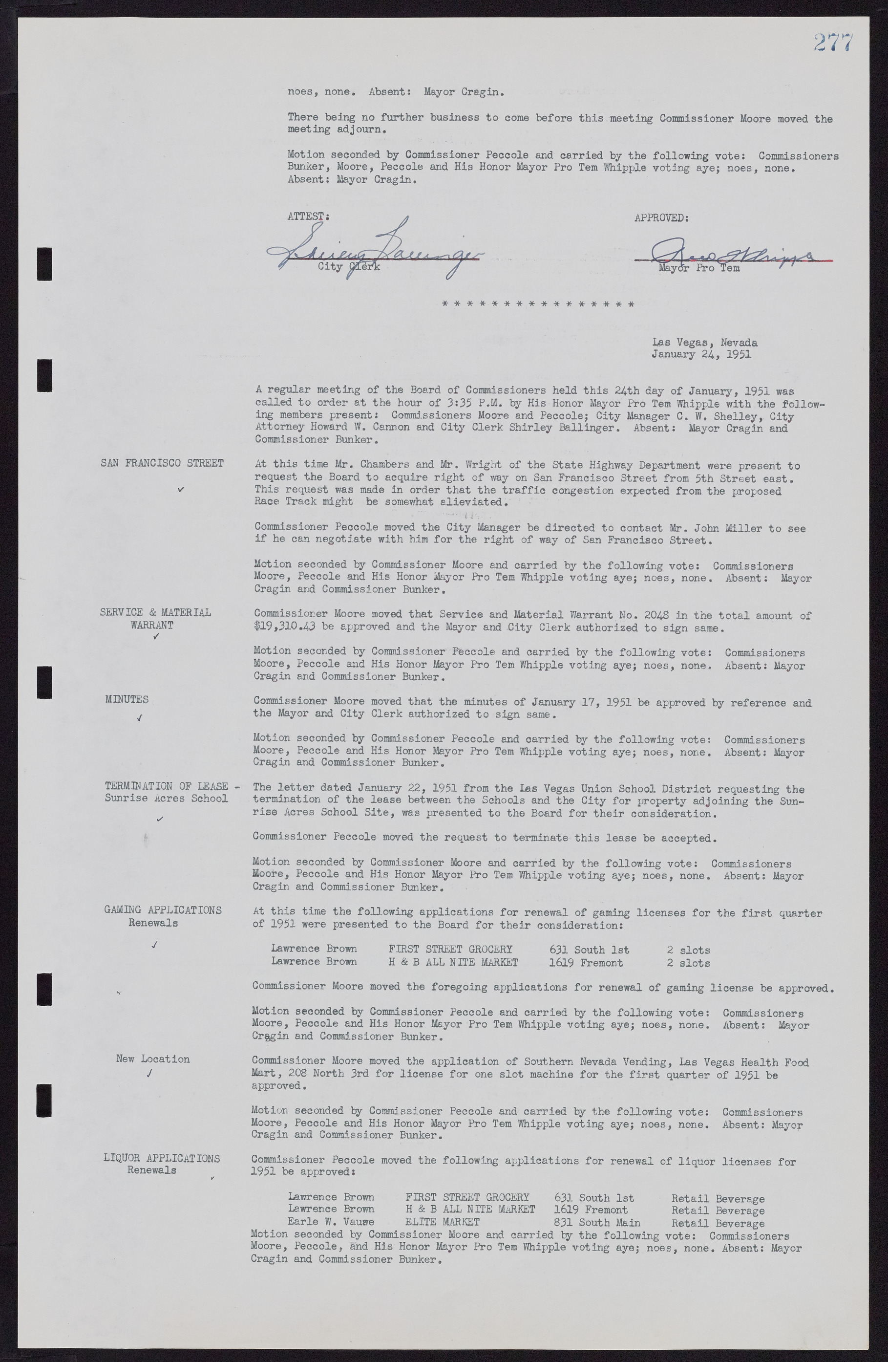 Las Vegas City Commission Minutes, November 7, 1949 to May 21, 1952, lvc000007-289