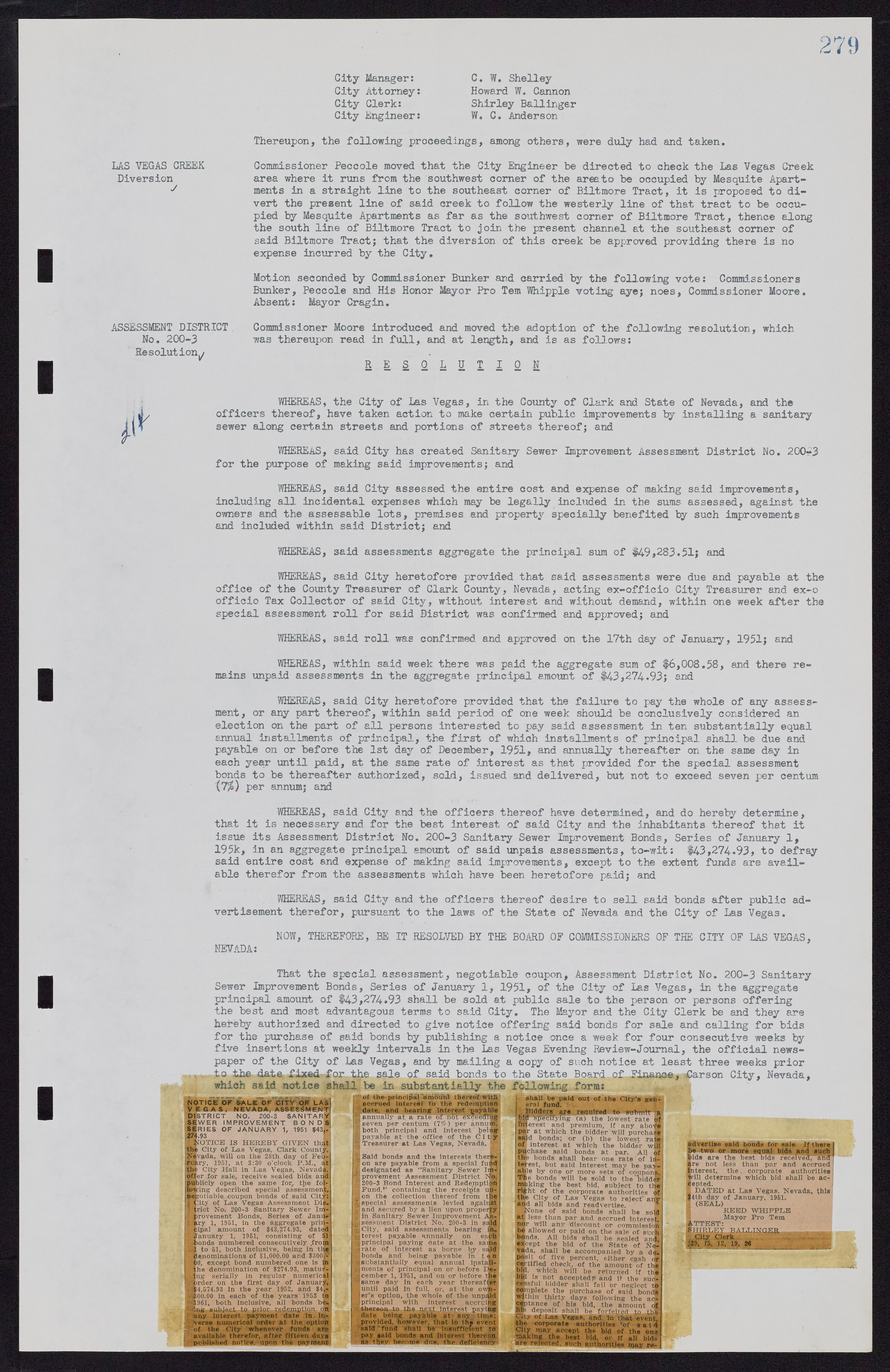 Las Vegas City Commission Minutes, November 7, 1949 to May 21, 1952, lvc000007-291